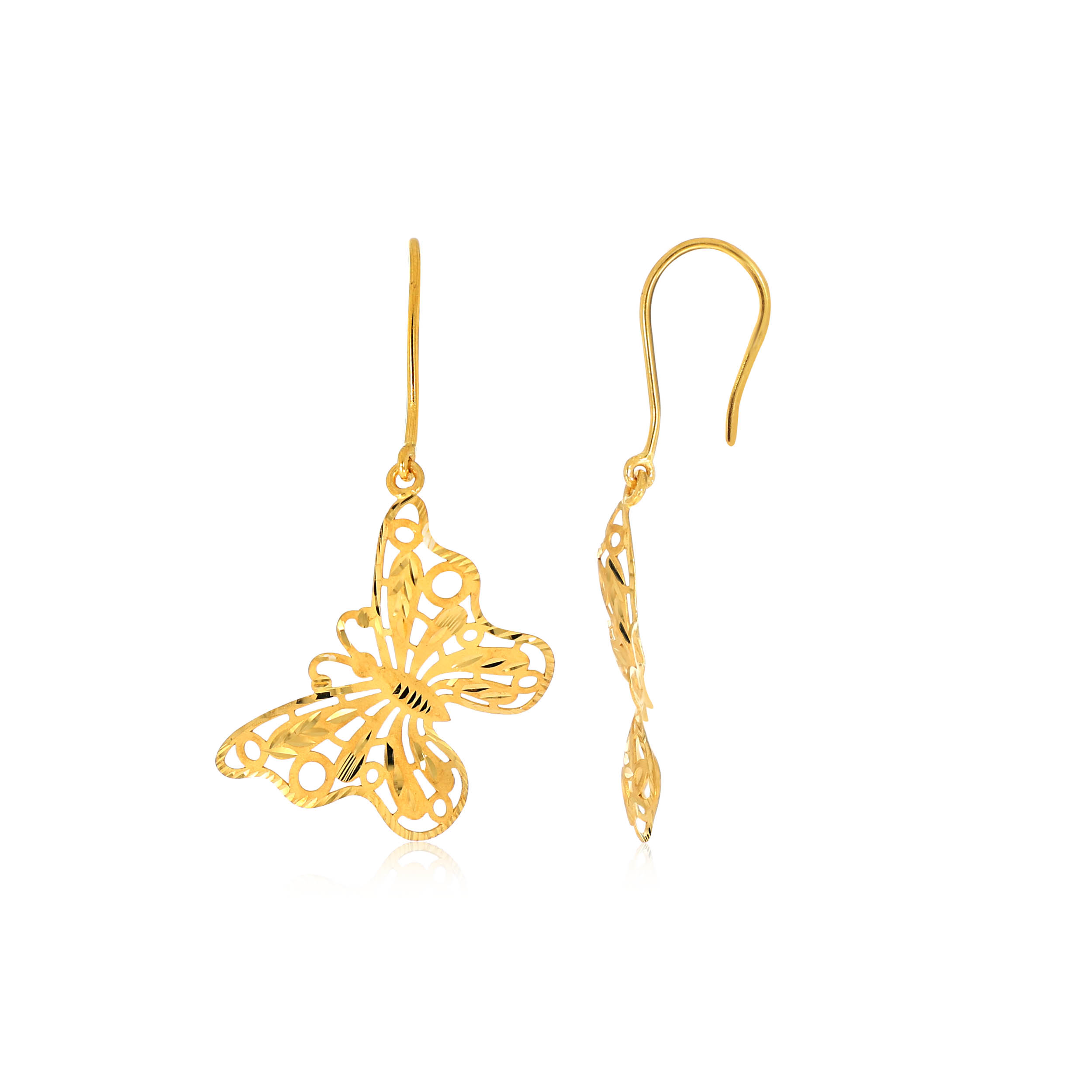 Story of Liberation Gold Hook Earrings - Senco Gold and Diamonds