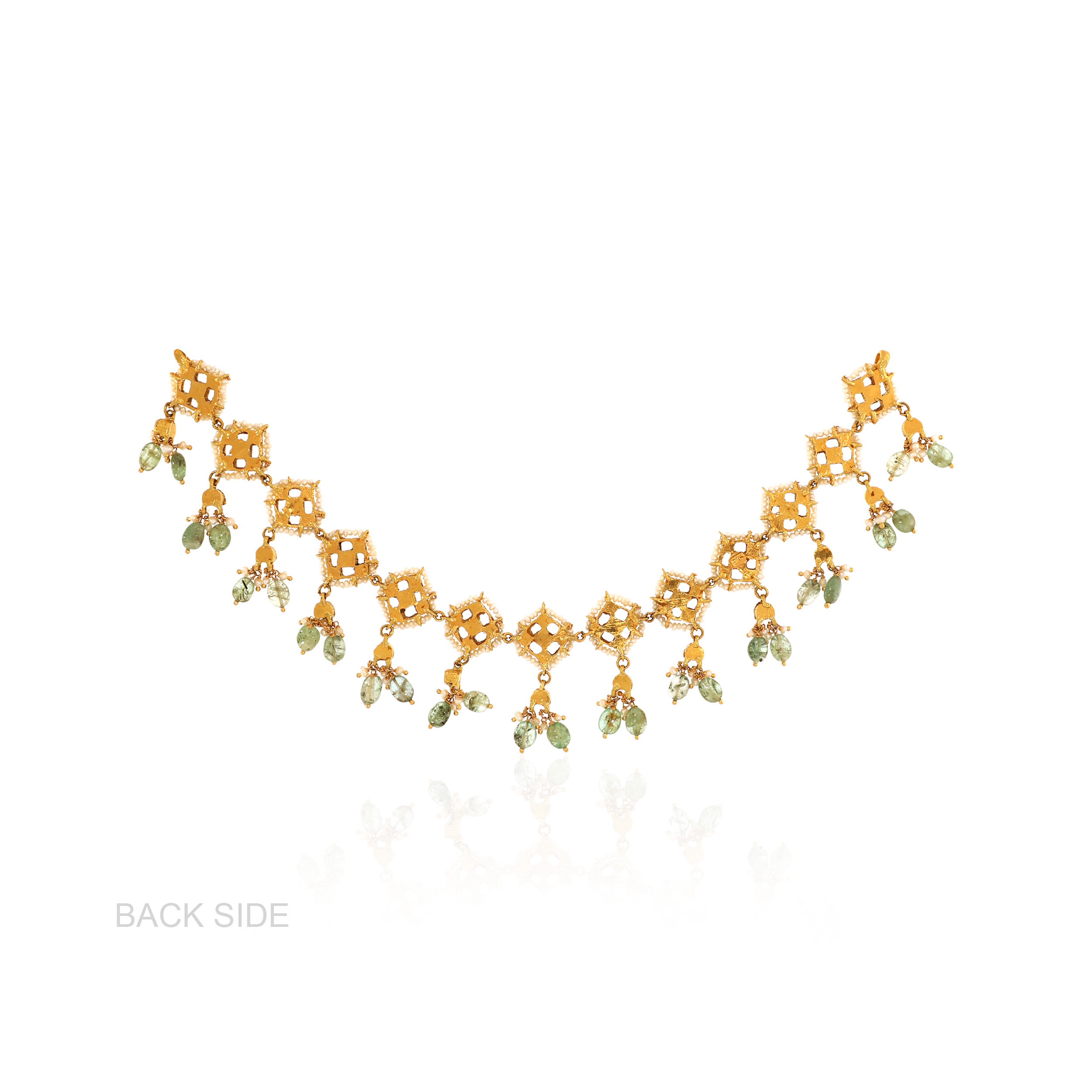 22K Yellow Gold Kundan Necklace-GN-D000788424 - Senco Gold and Diamonds