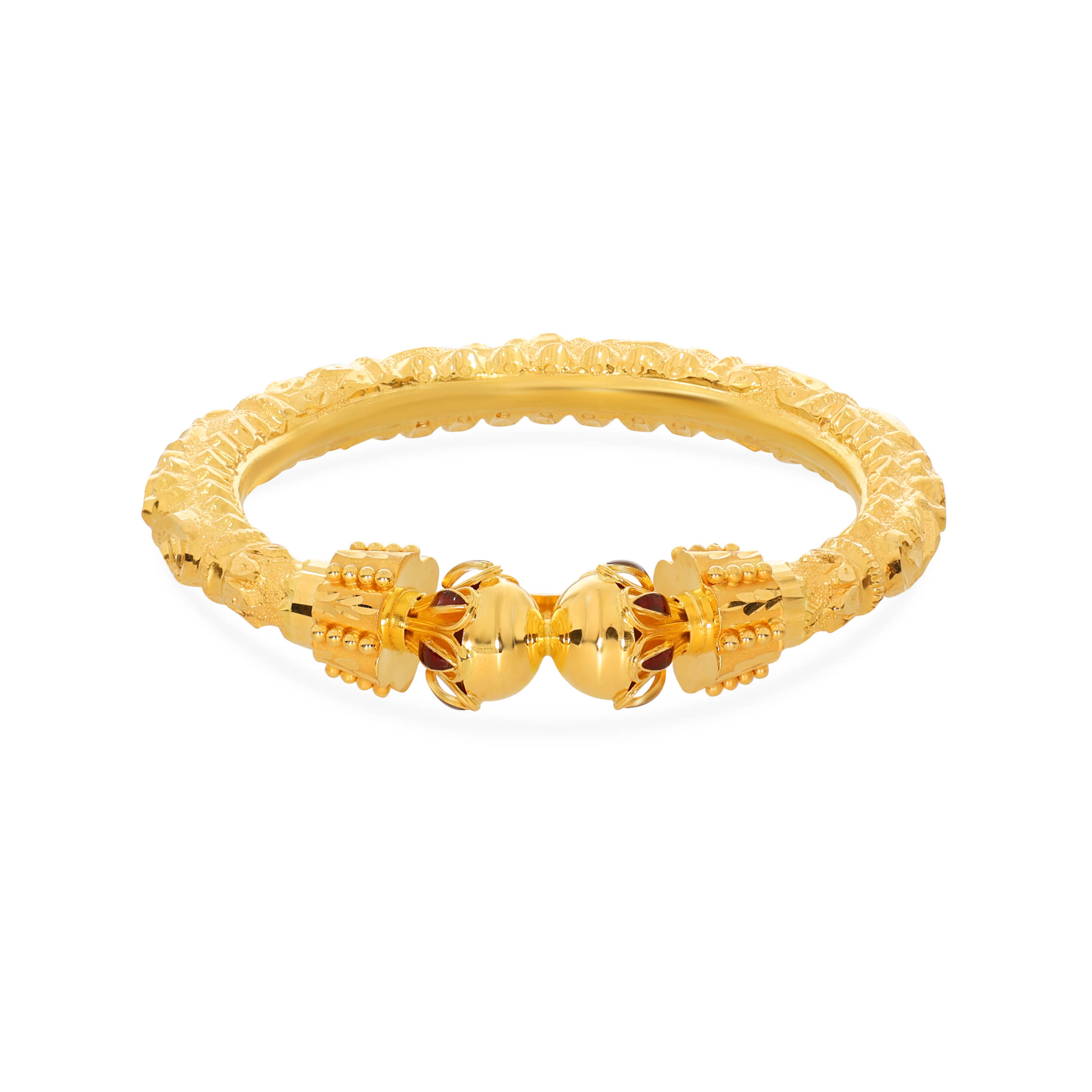Traditional Allure Gold Mukh Bangle - Senco Gold and Diamonds