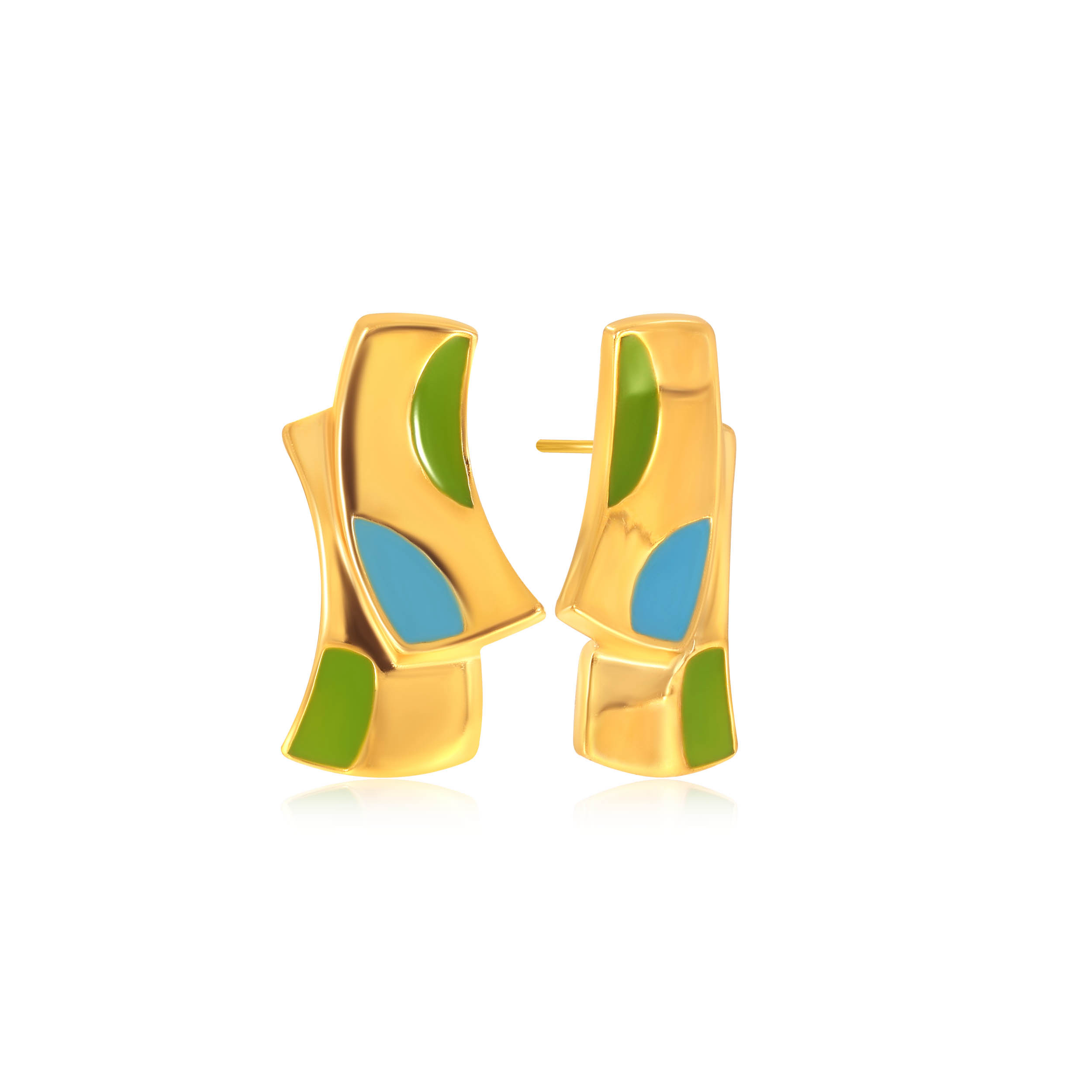 Vibrant Hue Gold Studs - Senco Gold and Diamonds
