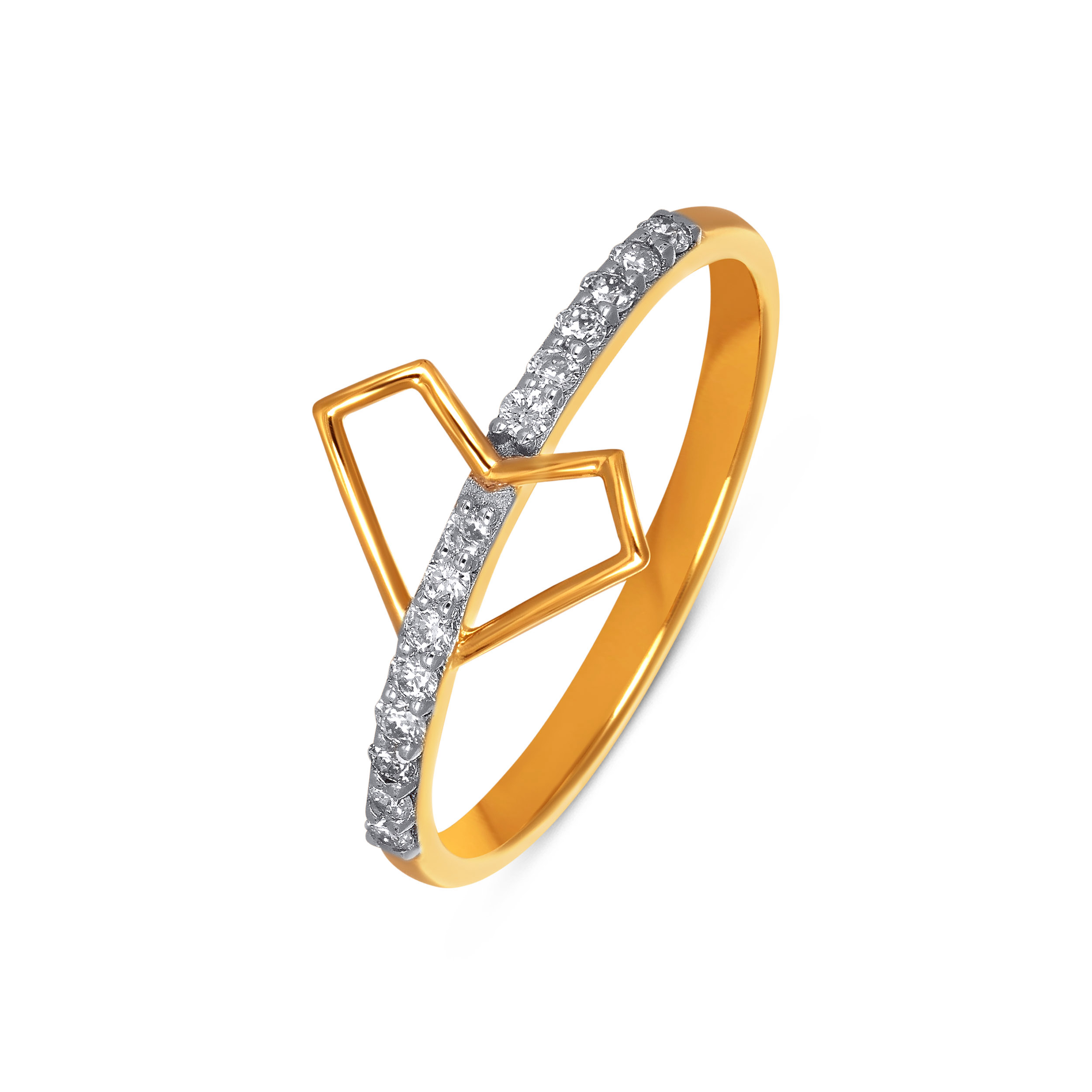 Minimalist Faceted Diamond Ring - Senco Gold and Diamonds