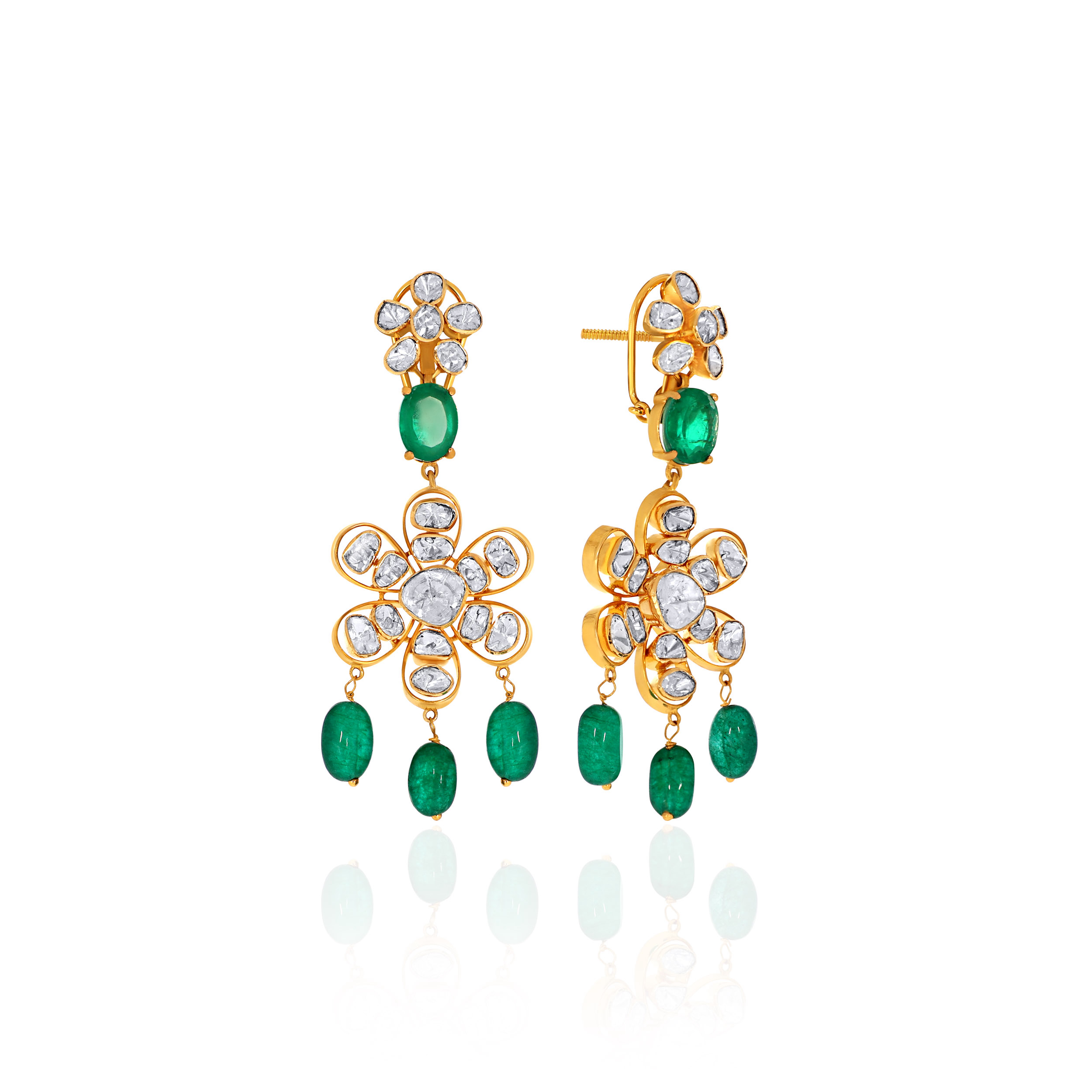 18K Yellow Gold Earrings-DT-D000785292 - Senco Gold and Diamonds