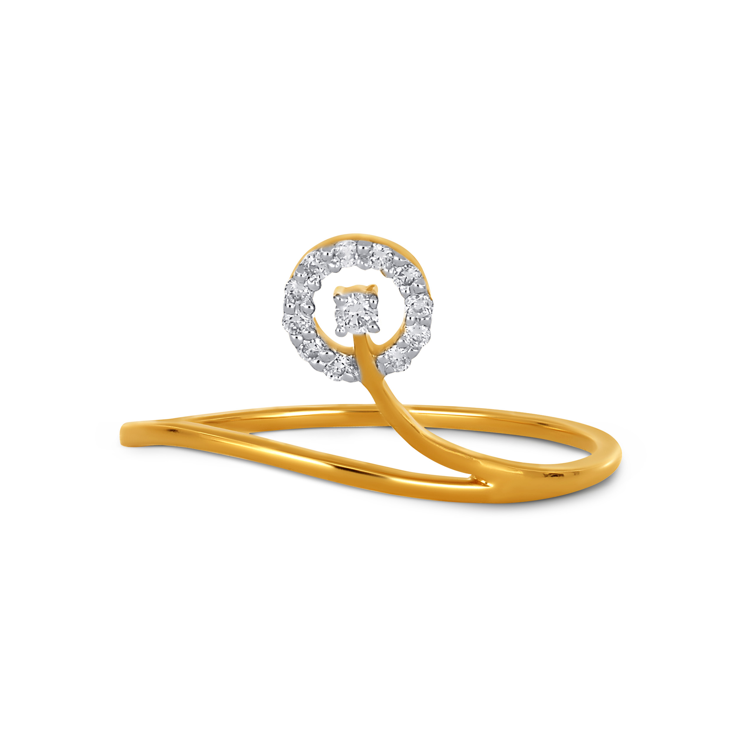 Serene Curve Diamond Ring - Senco Gold and Diamonds