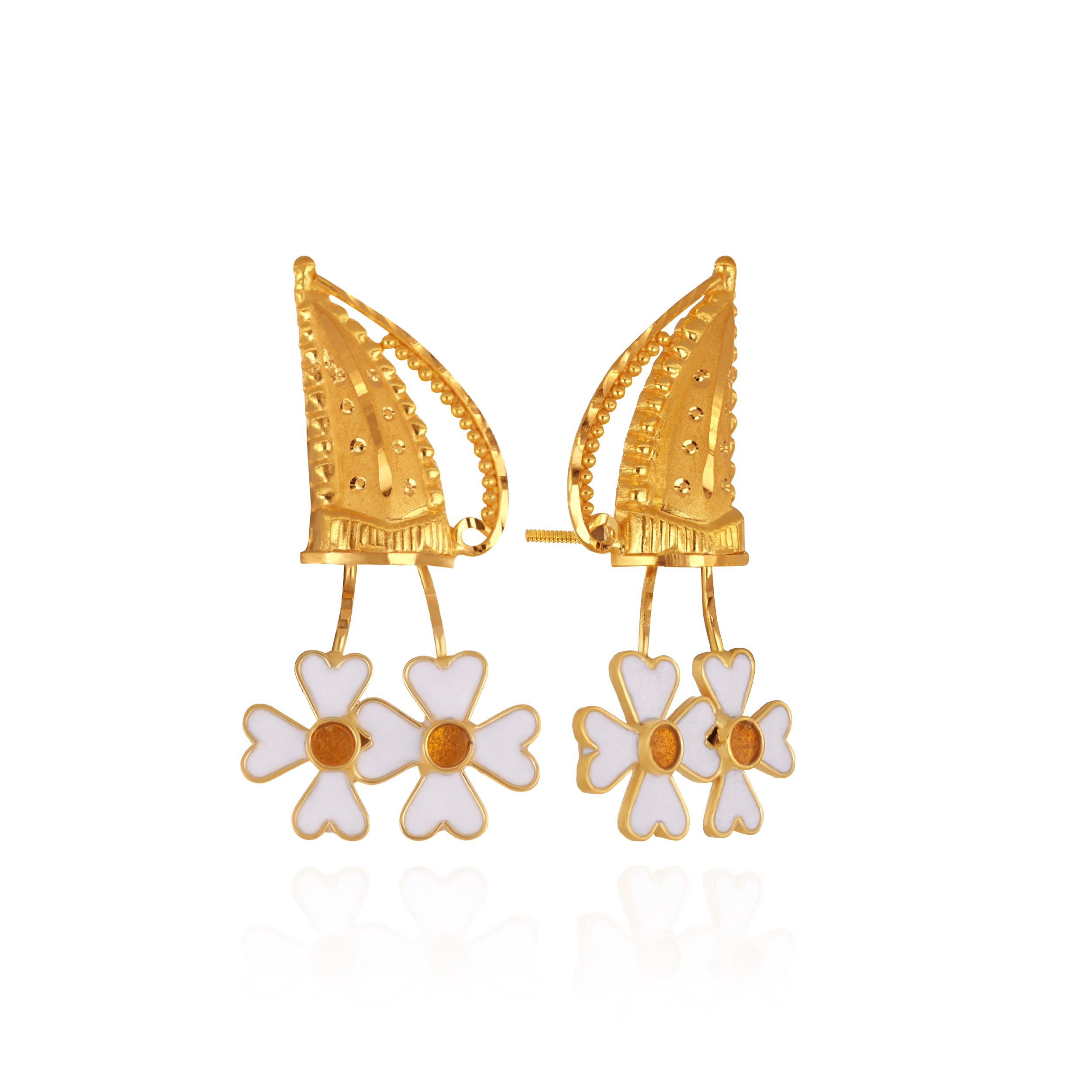 Pristine Shiuli Gold Studs - Senco Gold and Diamonds