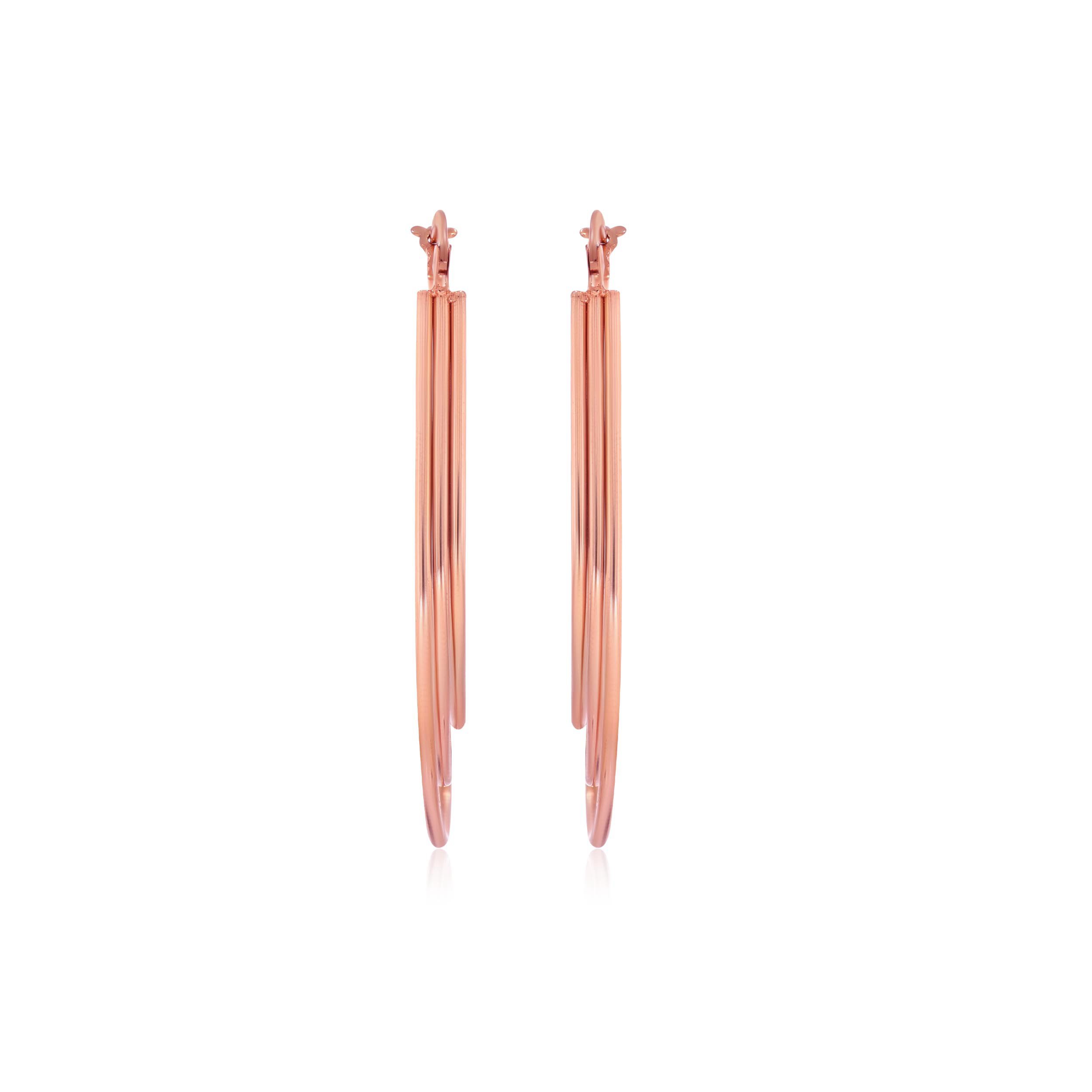 Stylish Ascend Gold Hoop Earrings - Senco Gold and Diamonds