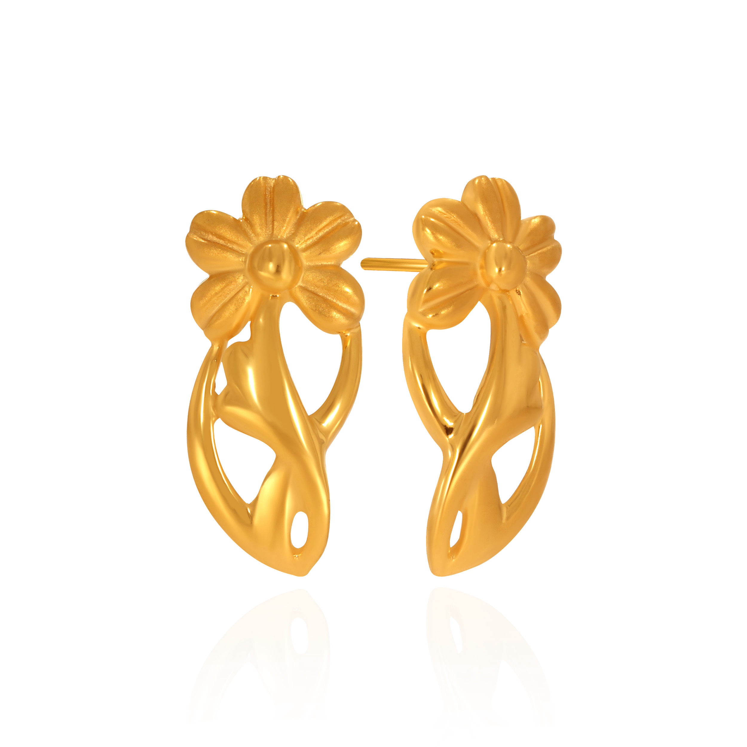 Bloom Radiance Gold Studs - Senco Gold and Diamonds