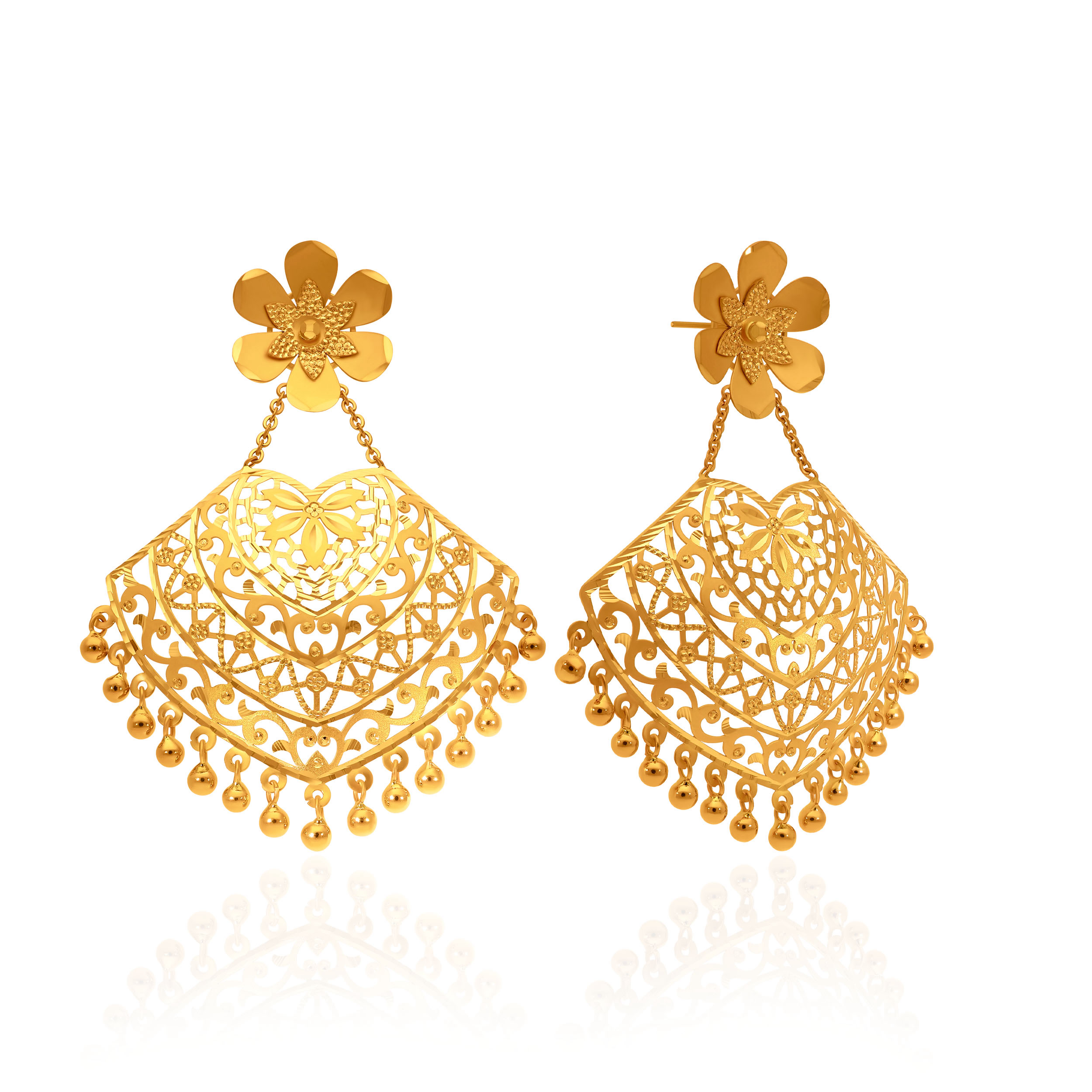 Grand Elegance Gold Earrings - Senco Gold and Diamonds