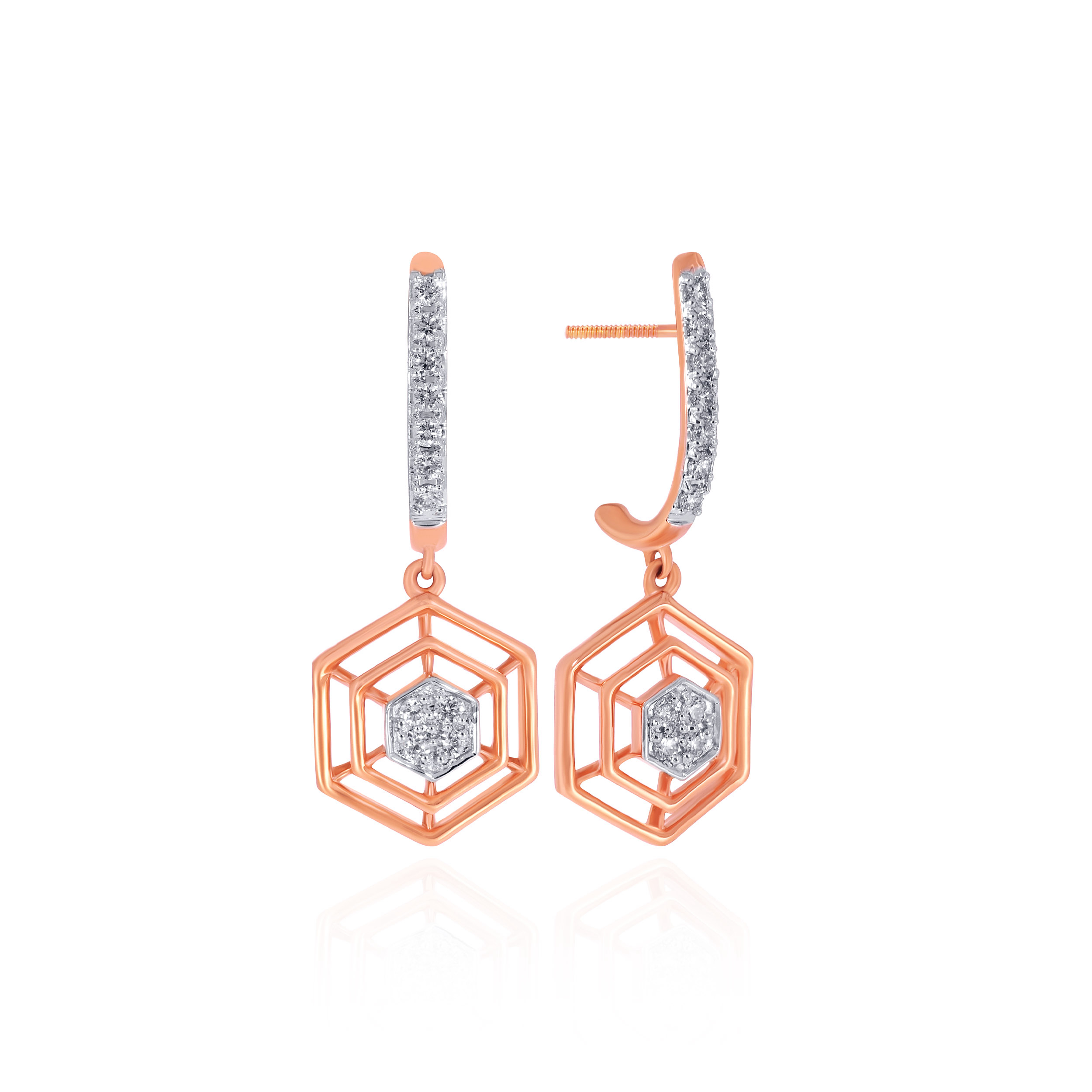 Symmetra Spark Diamond Drop Earrings
 - Senco Gold and Diamonds