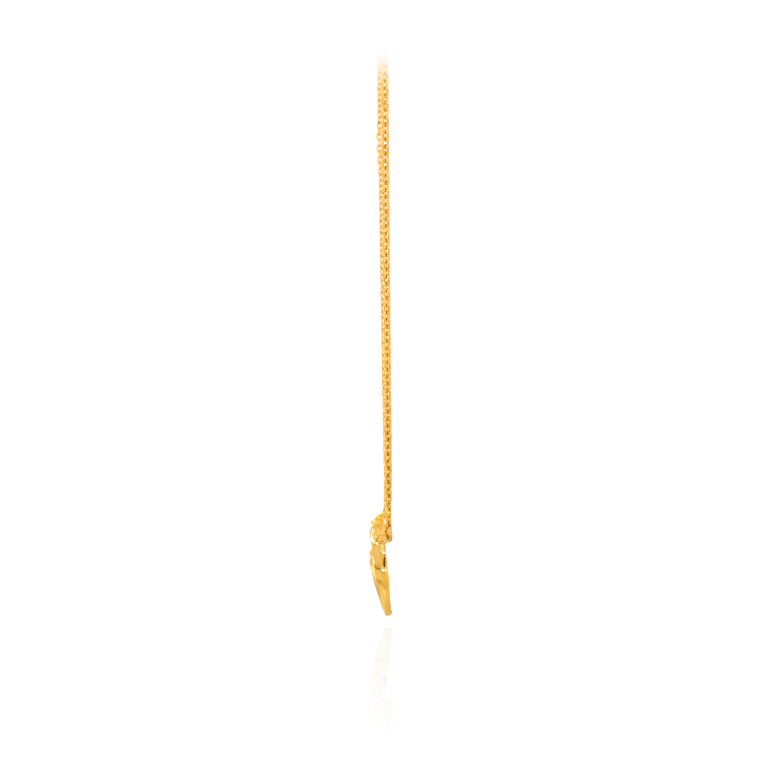 Crescent Loop Gold Chain Pendant - Senco Gold and Diamonds