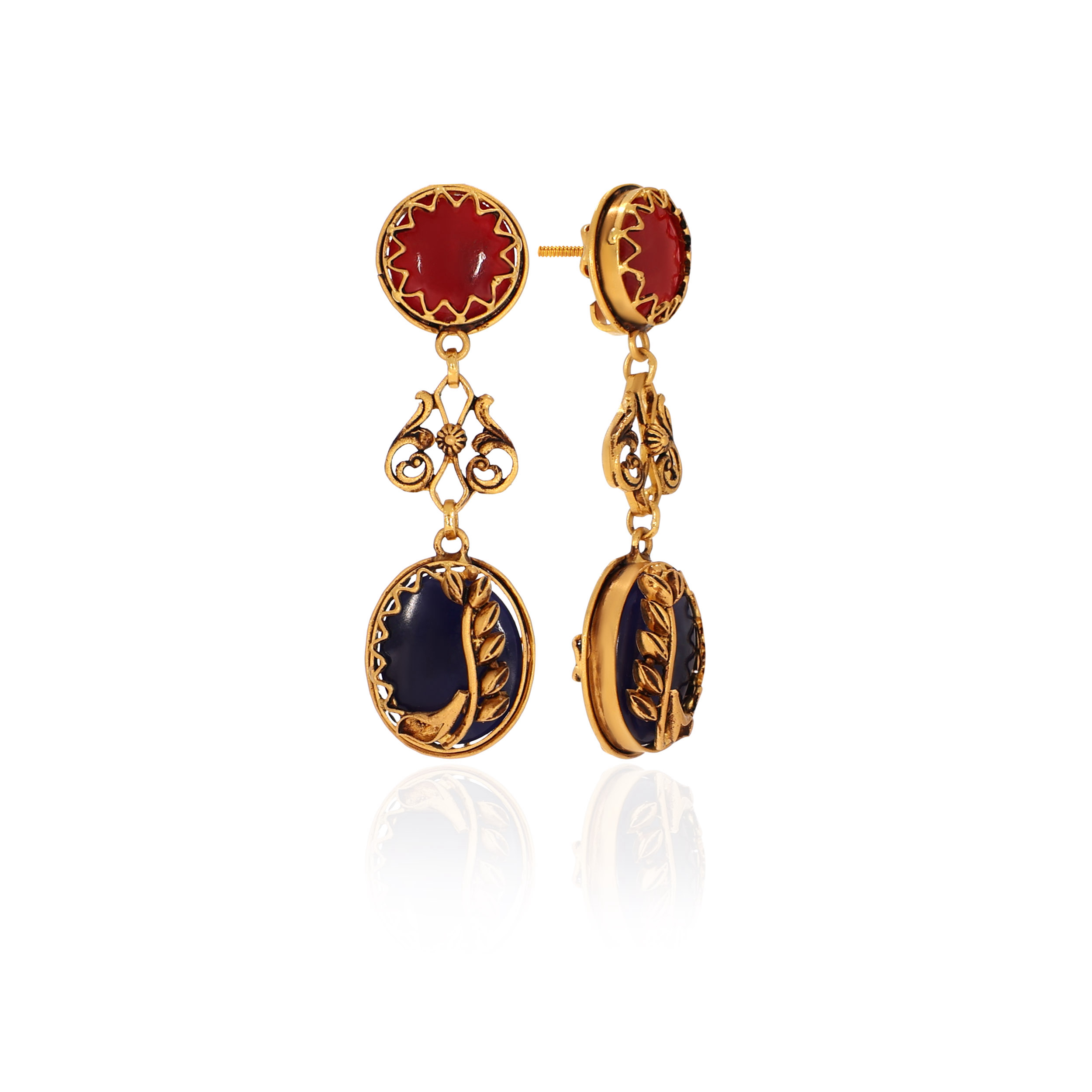 22K Yellow Gold Drop Earrings-GPGN-D000788480 - Senco Gold and Diamonds