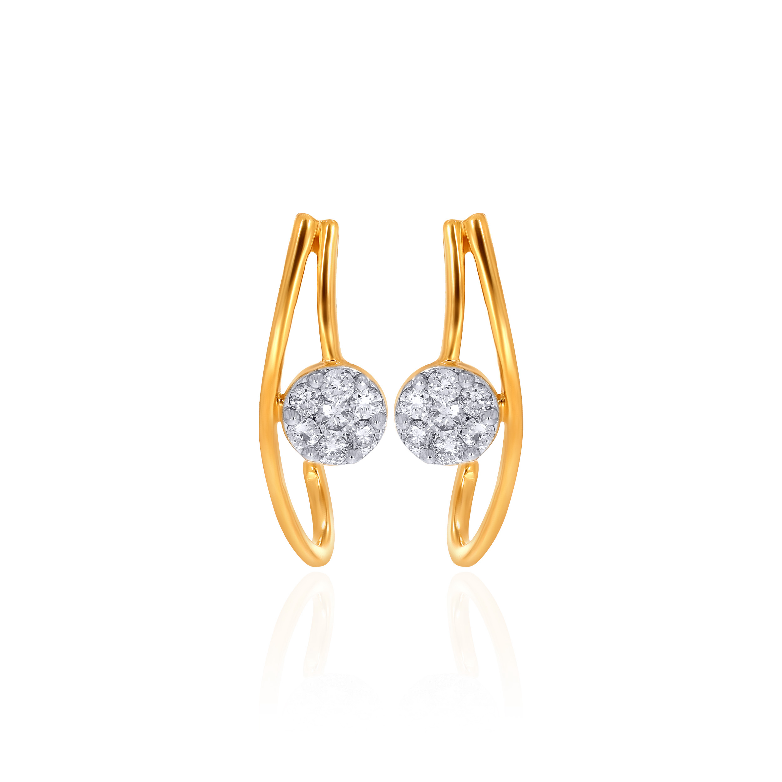 Luminous Grace Diamond Hoop Earrings - Senco Gold and Diamonds