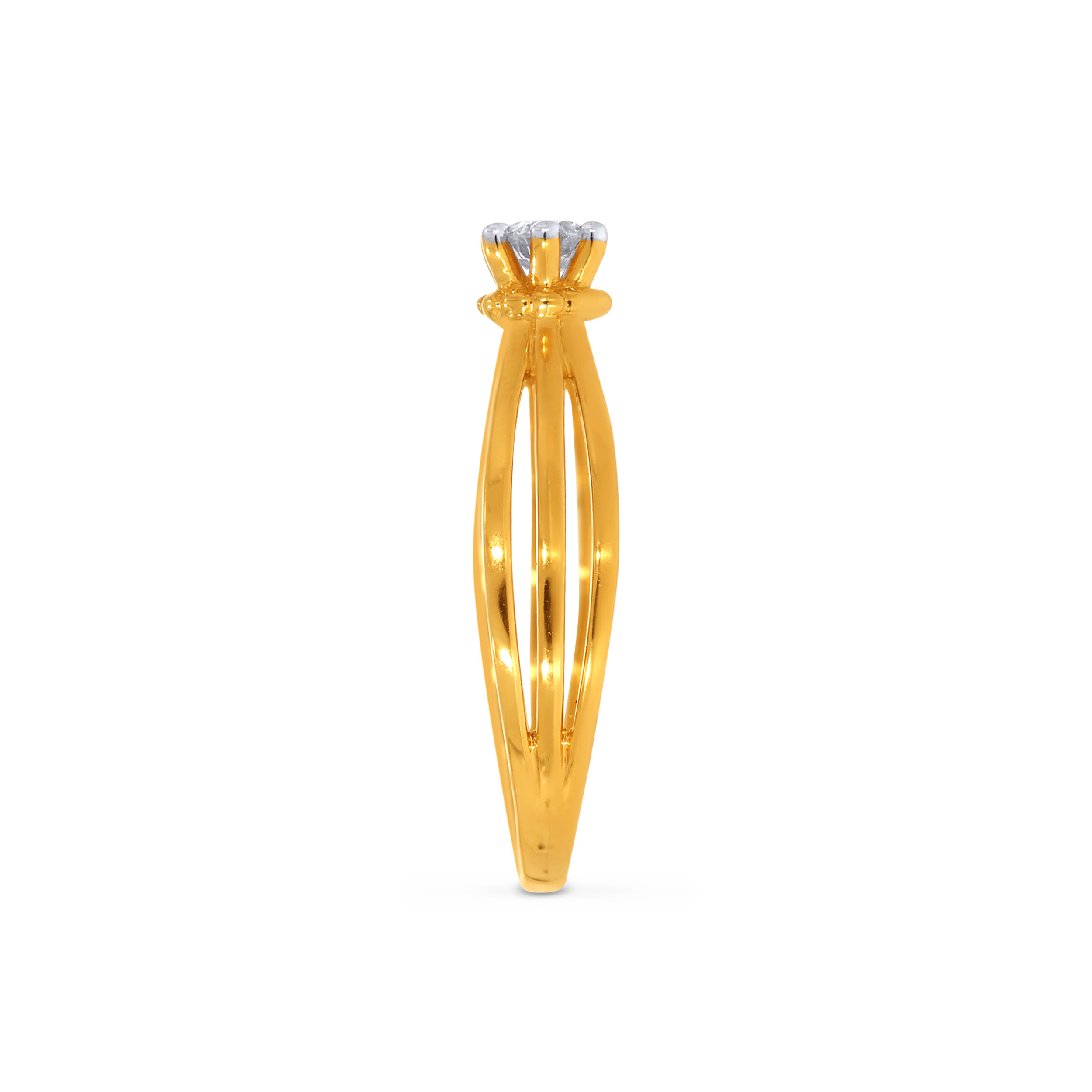 18K Yellow Gold Solitaire Ring-DLR-D000731756 - Senco Gold and Diamonds