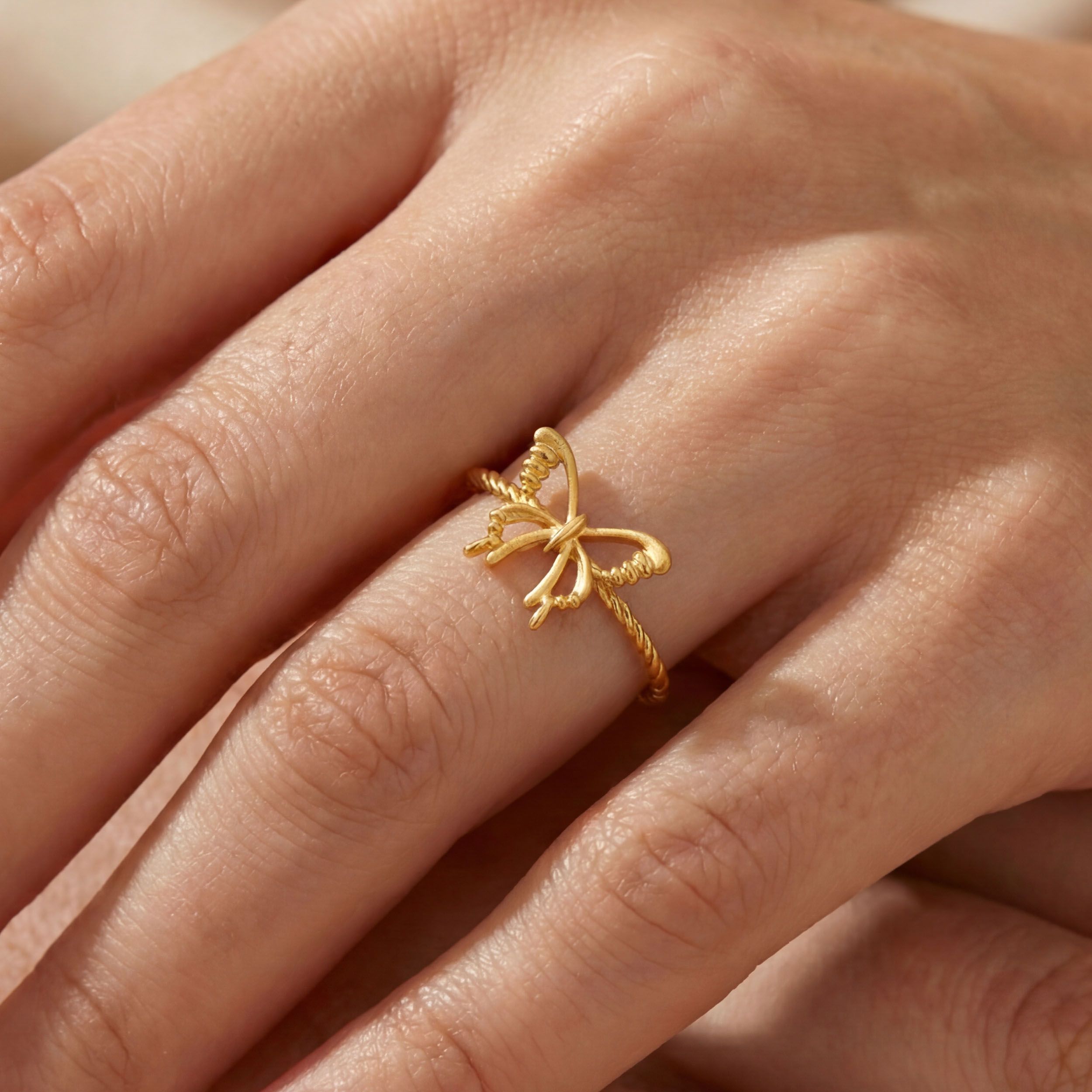 Dragonfly Drift Gold Ring alternate view 3