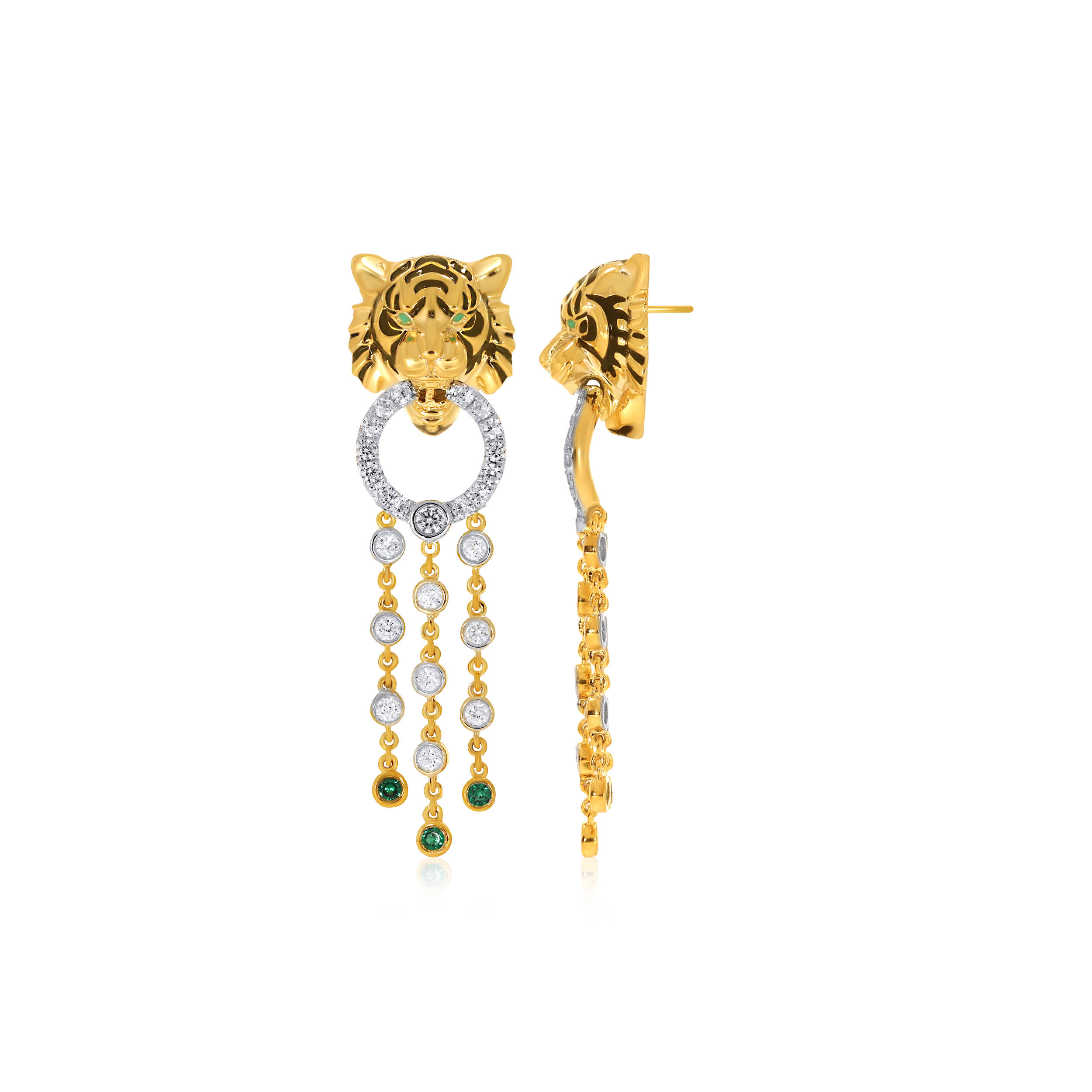 Bold Shimmer Diamond Drop Earrings - Senco Gold and Diamonds