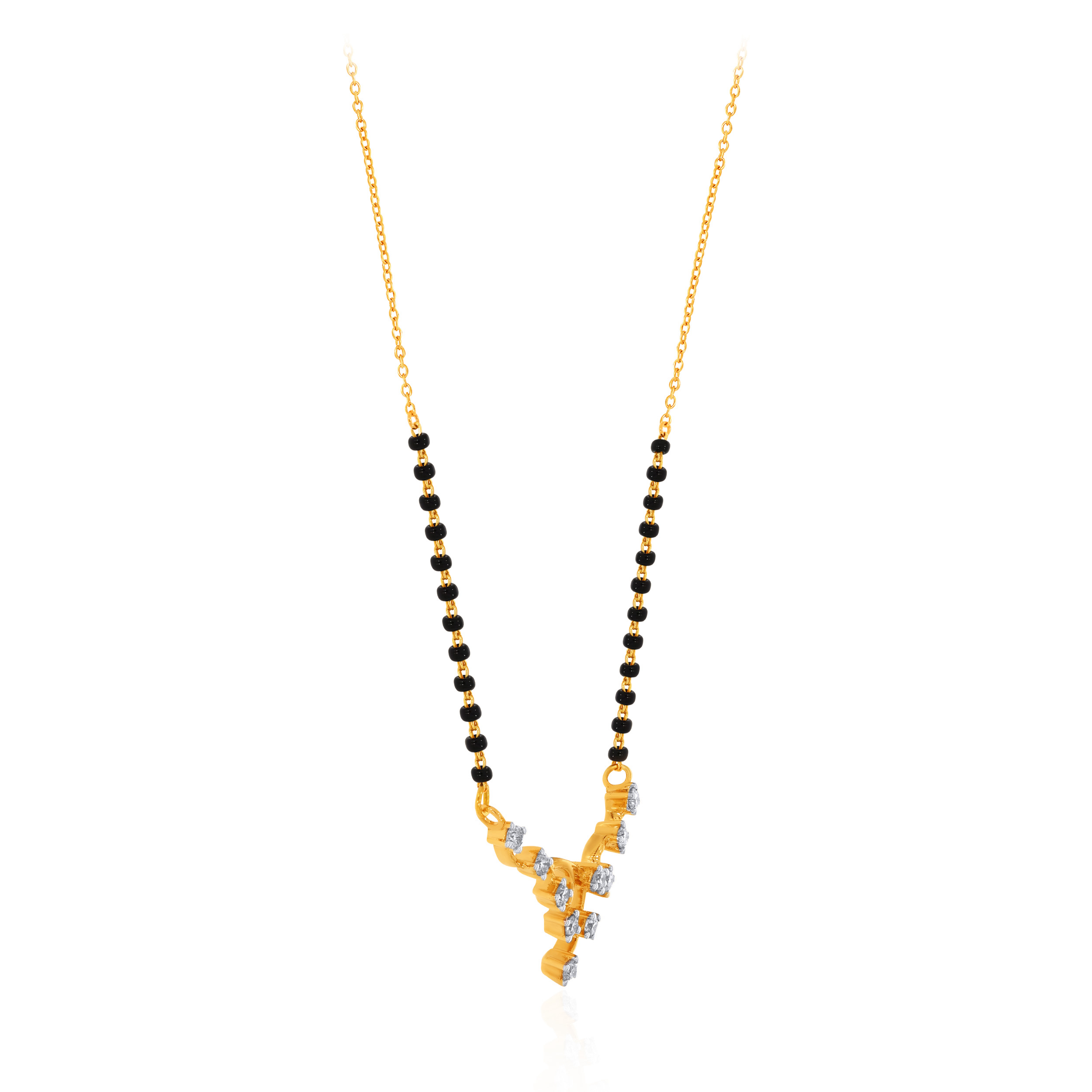 Sparkling Twig Diamond Mangalsutra - Senco Gold and Diamonds