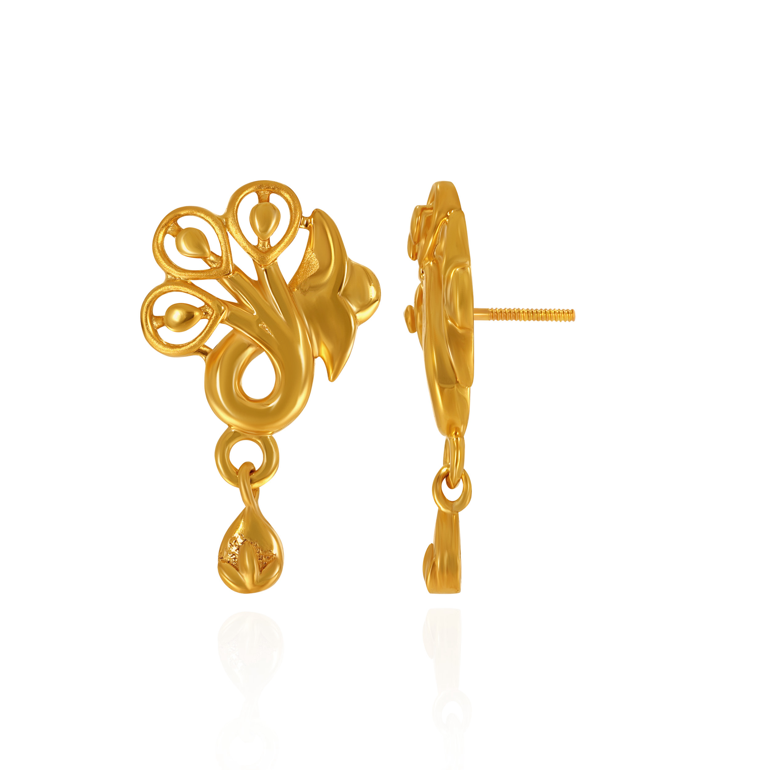 Grace Curl Gold Drops - Senco Gold and Diamonds