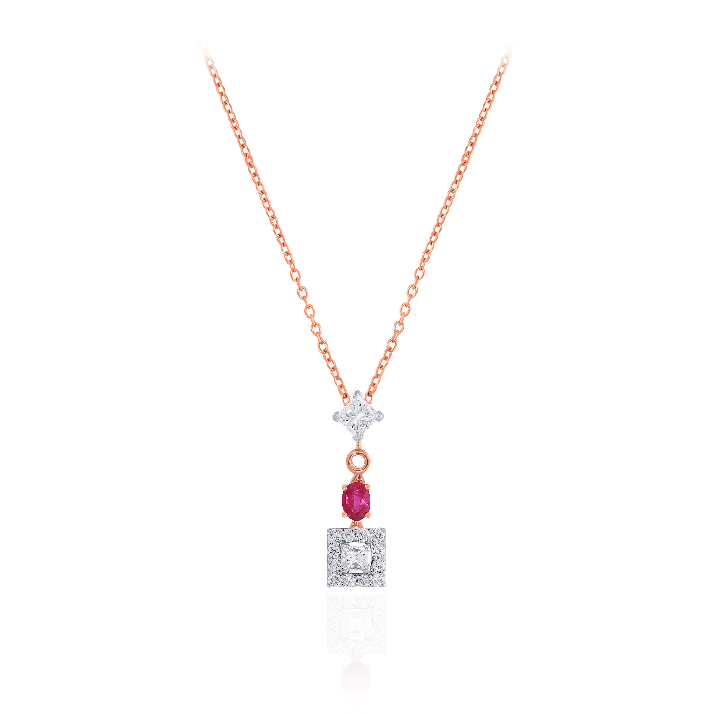 Celeste Prism Diamond Chain Pendant - Senco Gold and Diamonds