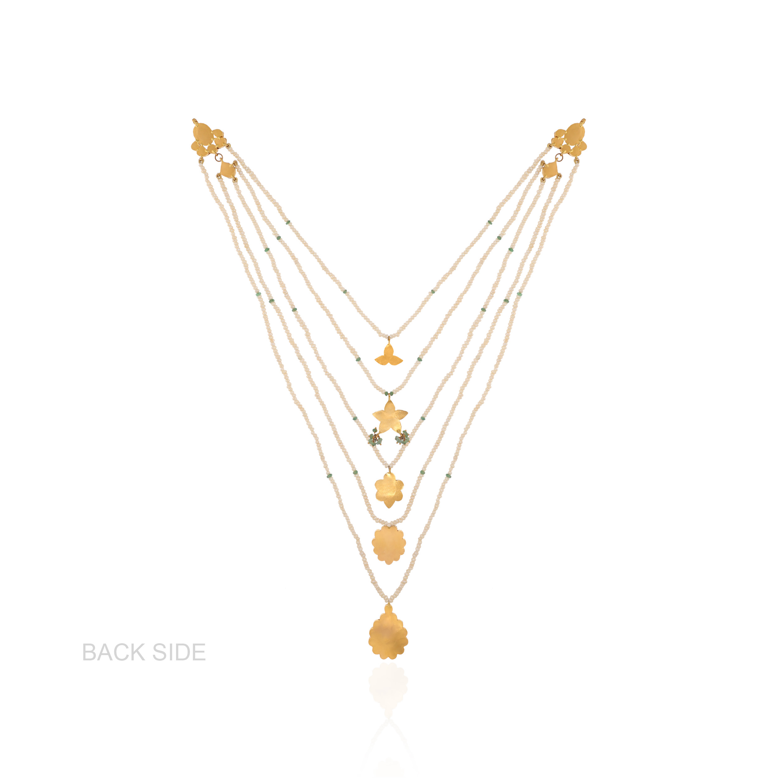 22K Yellow Gold Kundan Necklace-GN-D000788442 - Senco Gold and Diamonds