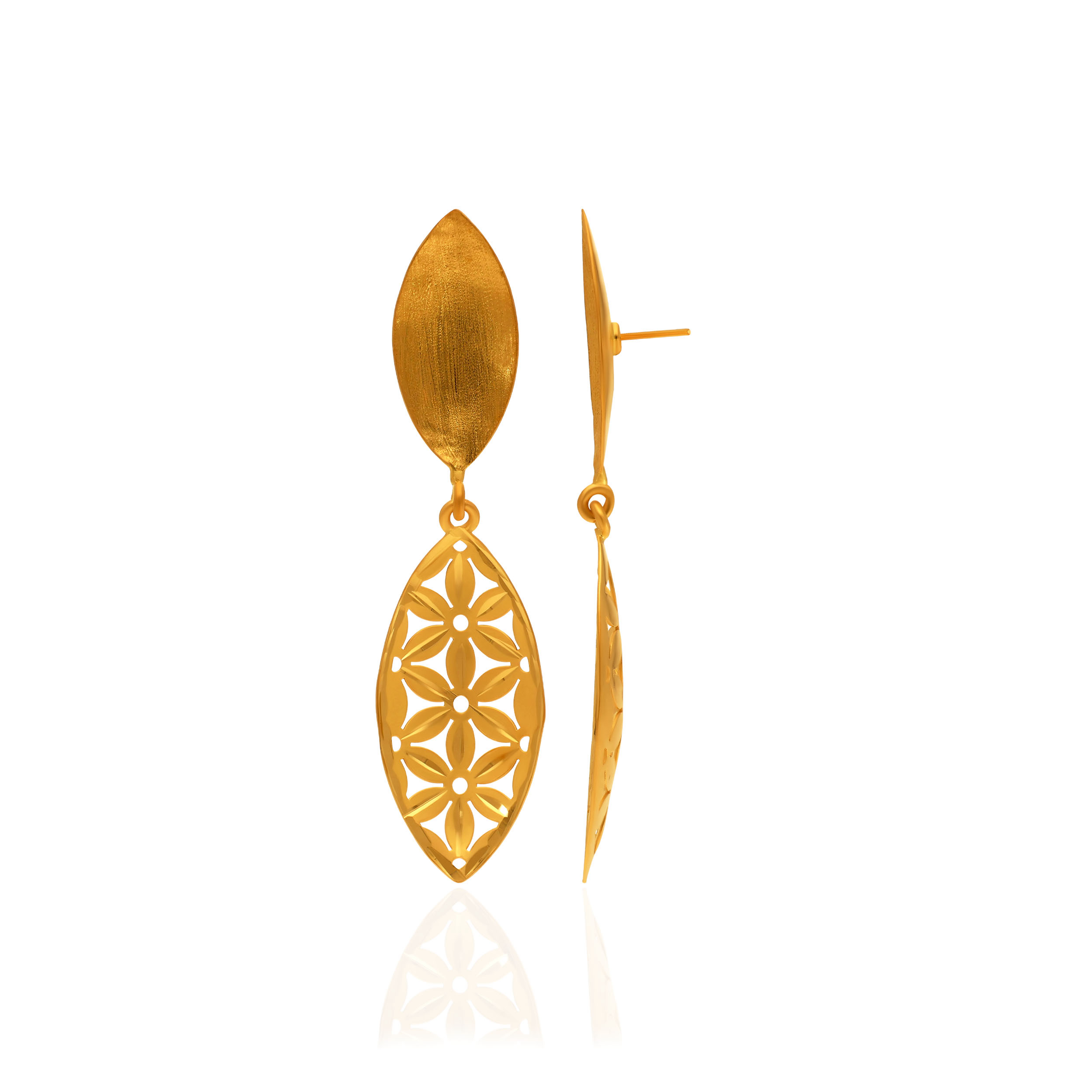 Starlit Bloom Gold Earrings - Senco Gold and Diamonds