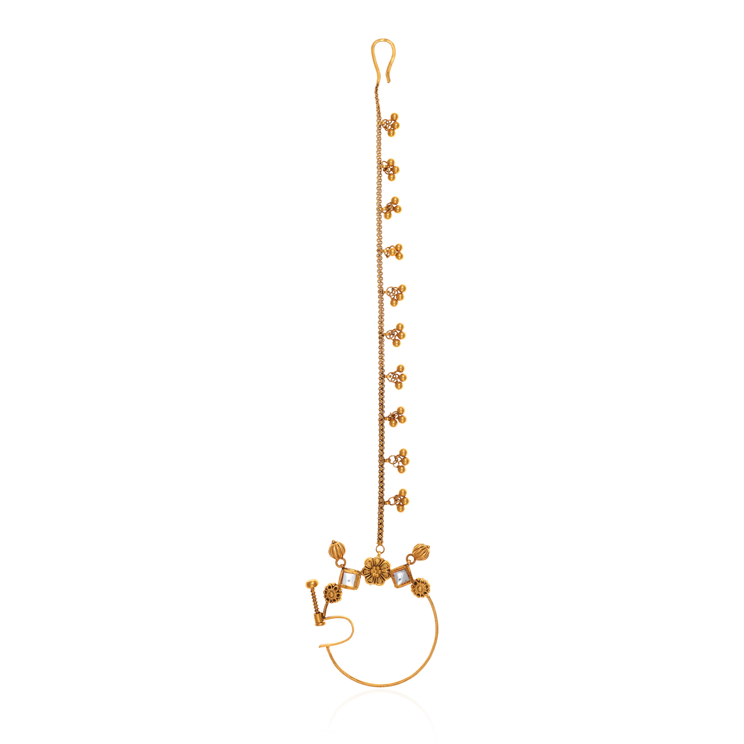 Regal Kundan Gold Nath - Senco Gold and Diamonds