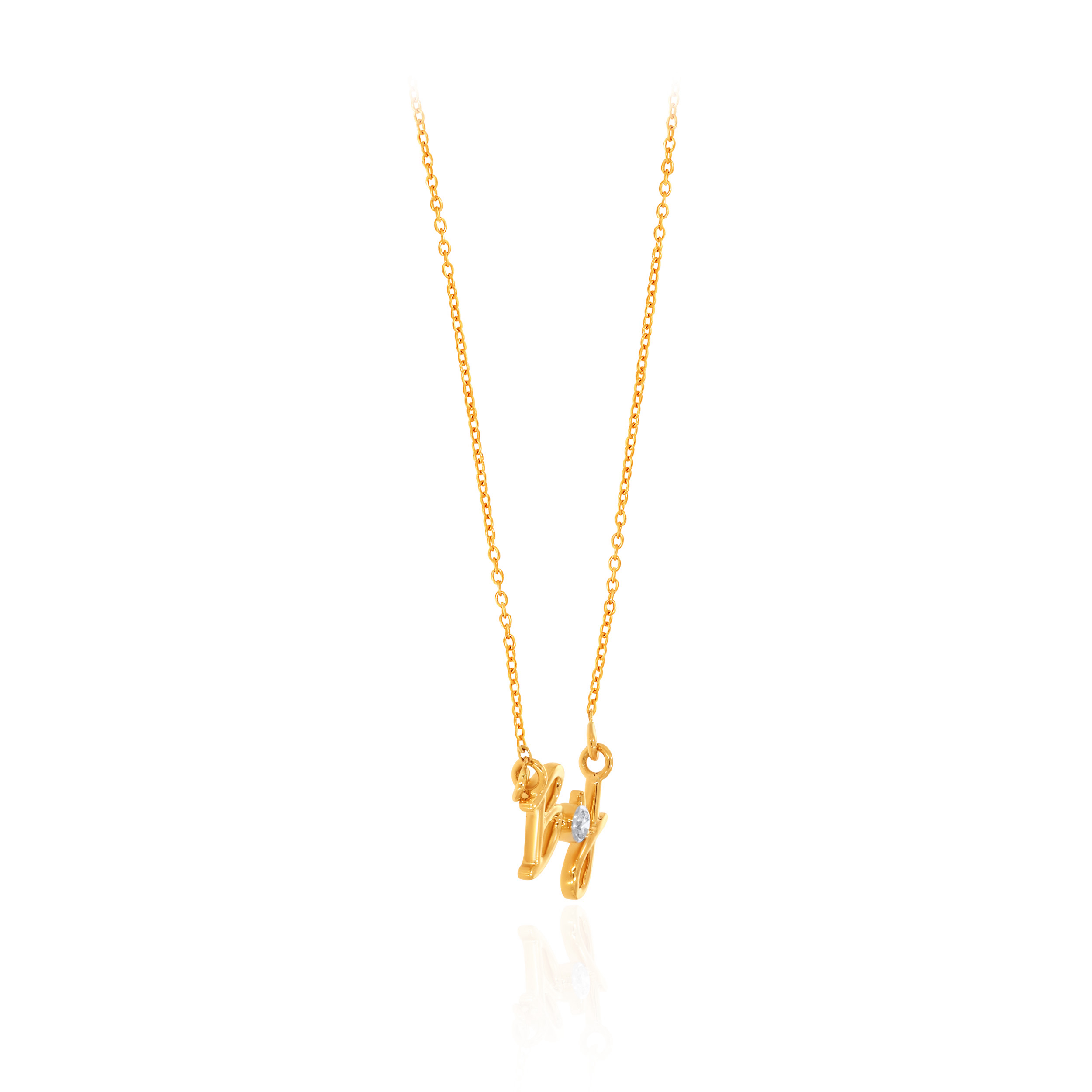 14K Yellow Gold Kids Diamond Chain Pendant-DCP-D000790396 - Senco Gold and Diamonds