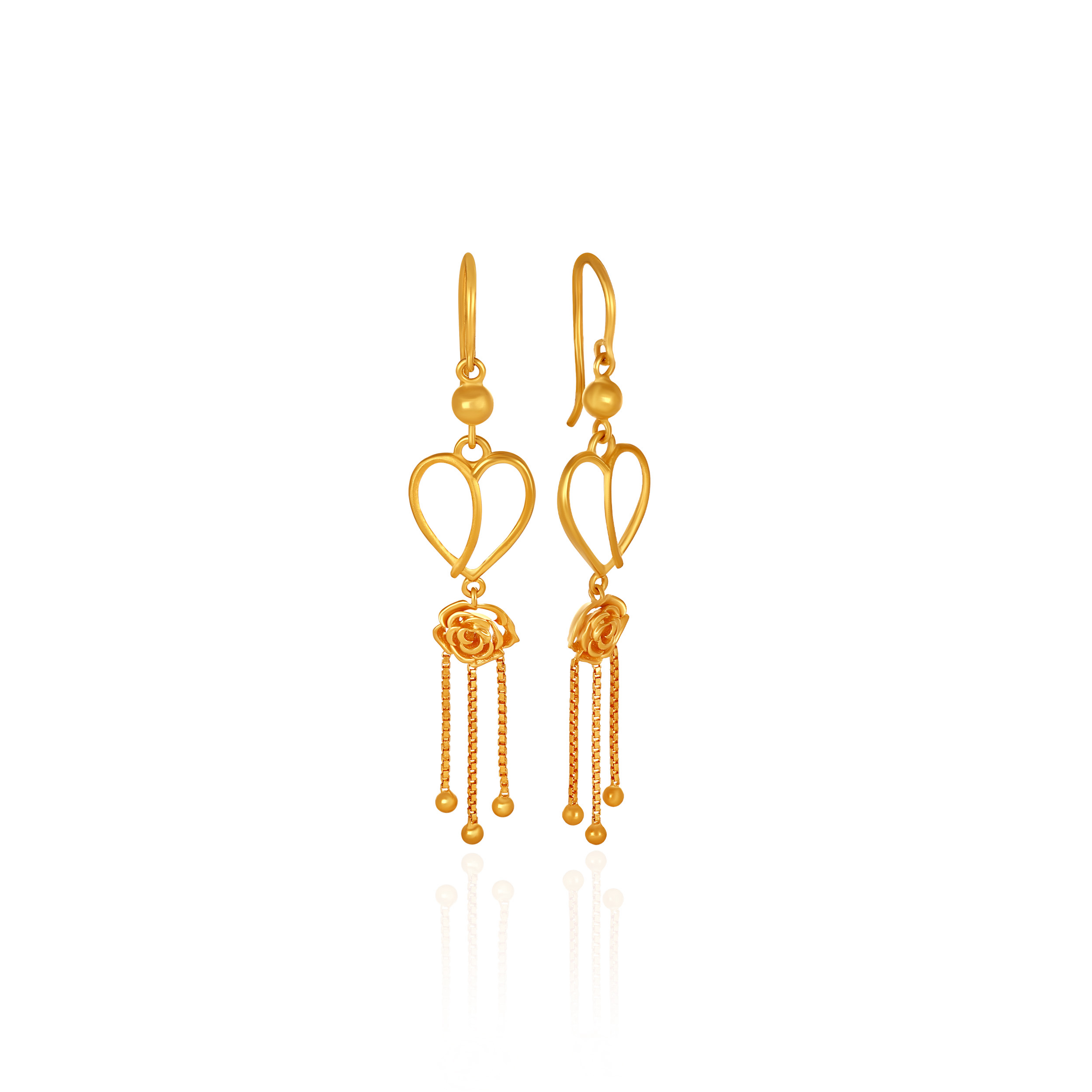 Luminous Layered Gold Earrings - Senco Gold and Diamonds