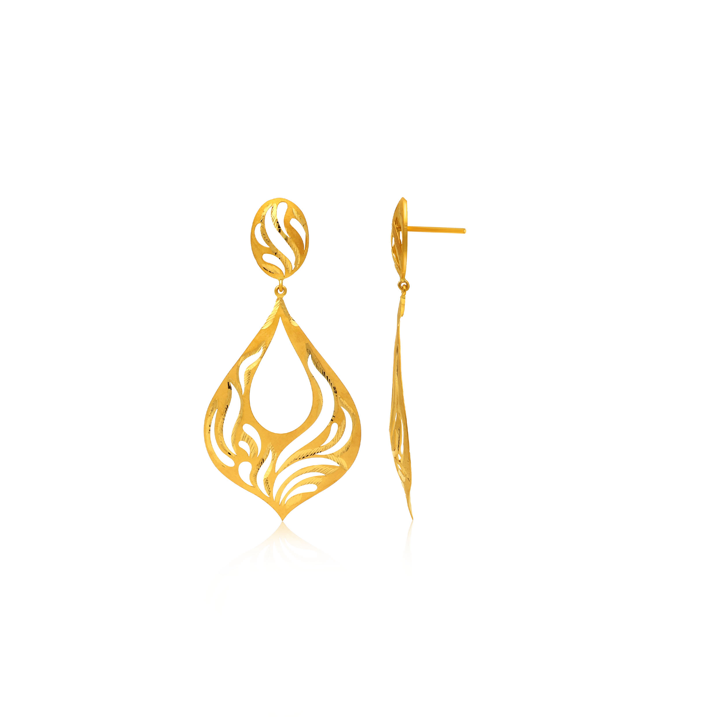Fiery Craft Gold Earrings - Senco Gold and Diamonds