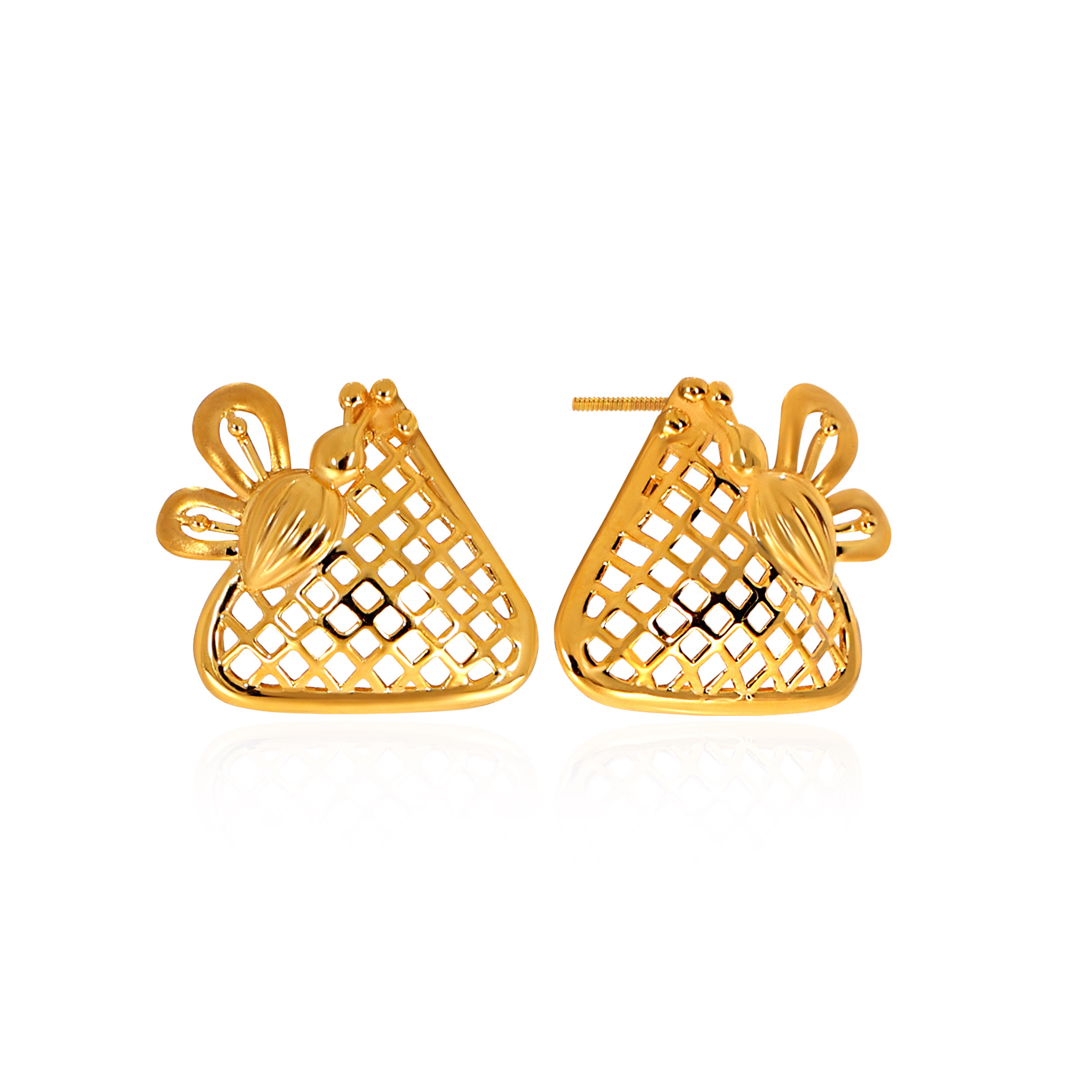 Sweet Style Gold Studs - Senco Gold and Diamonds