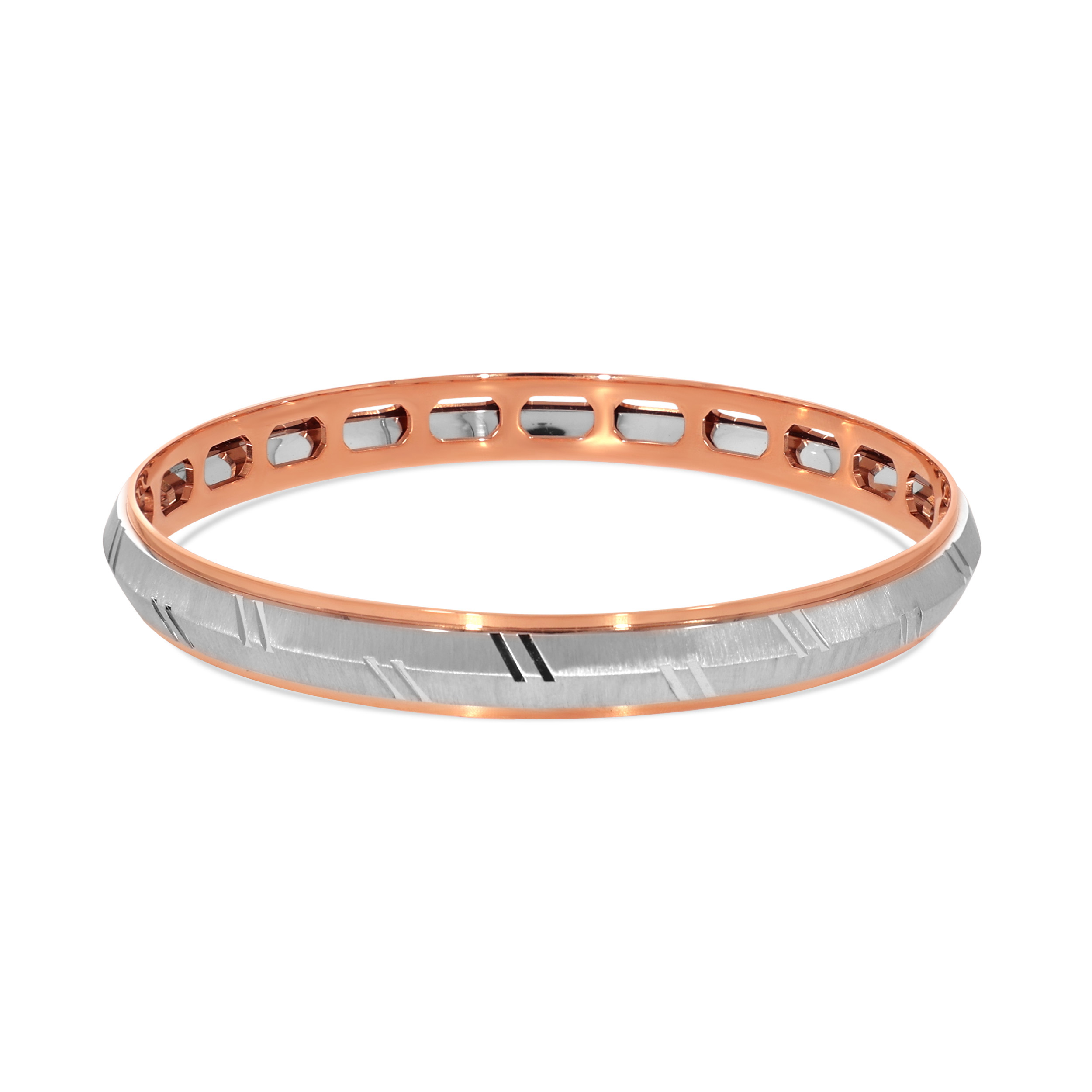 Etched Resilience Platinum Men's Kada - Senco Gold and Diamonds