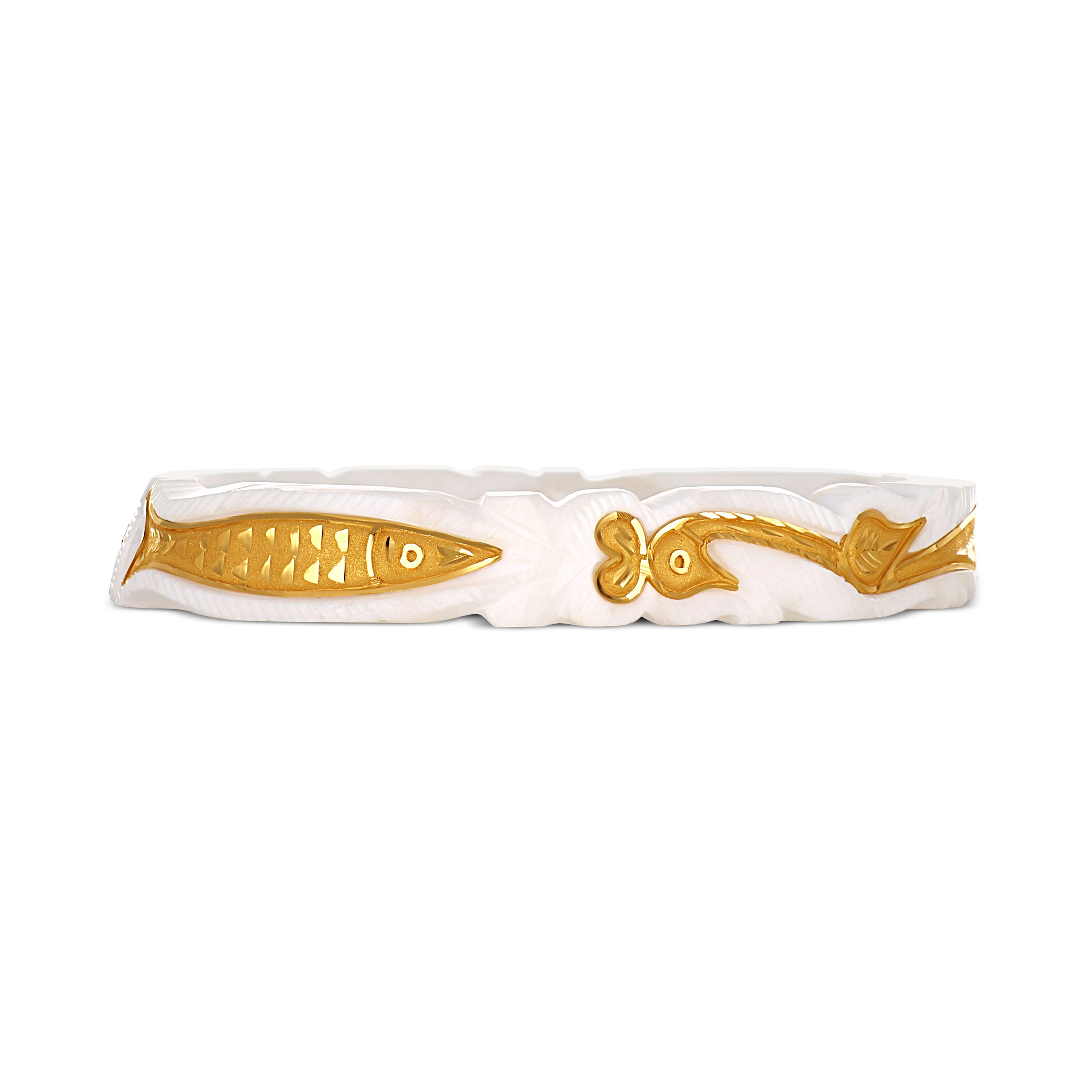 Peacock & Pisces Gold Sankha Bangle - Senco Gold and Diamonds