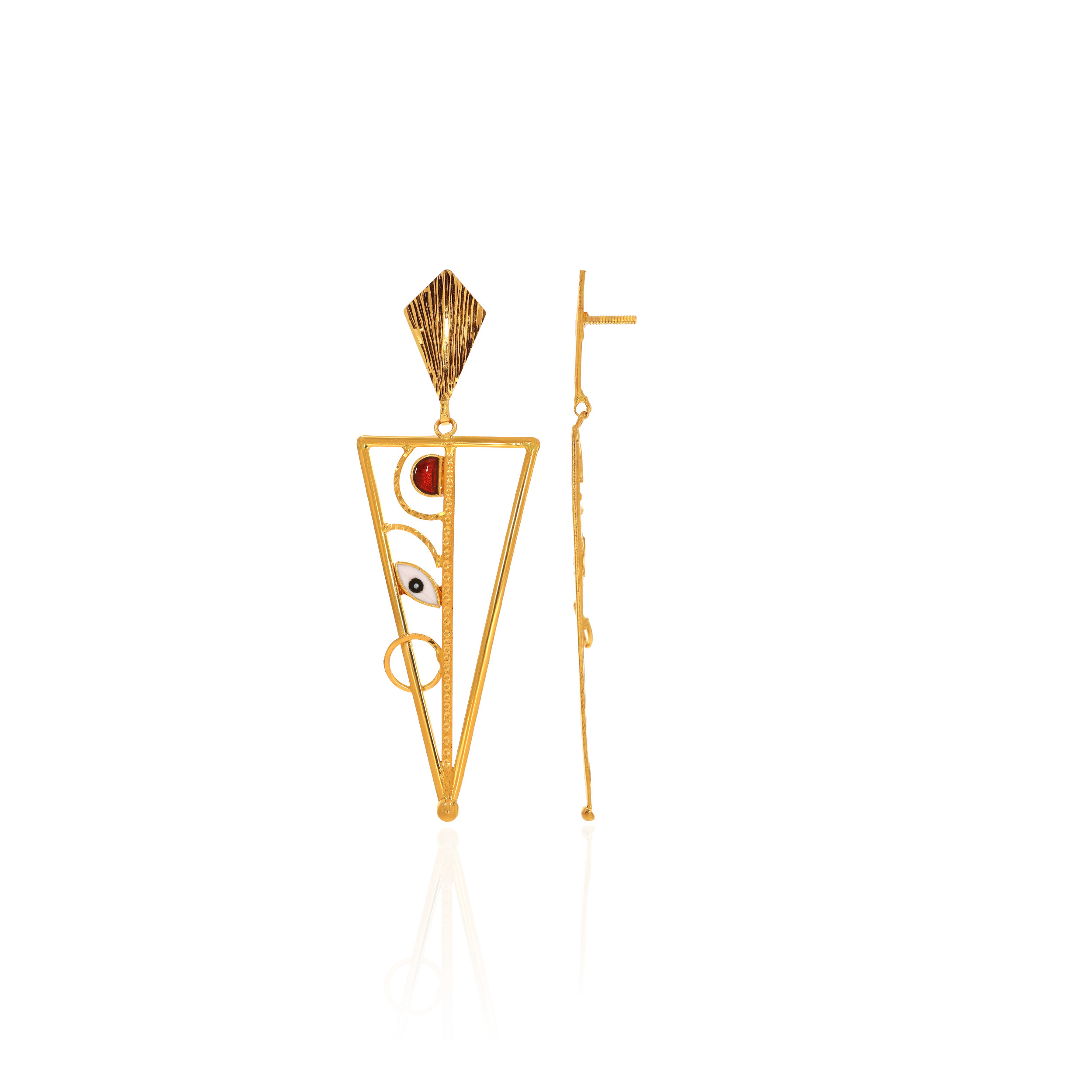 22K Yellow Gold Drop Earrings GP-D000782692 - Senco Gold and Diamonds