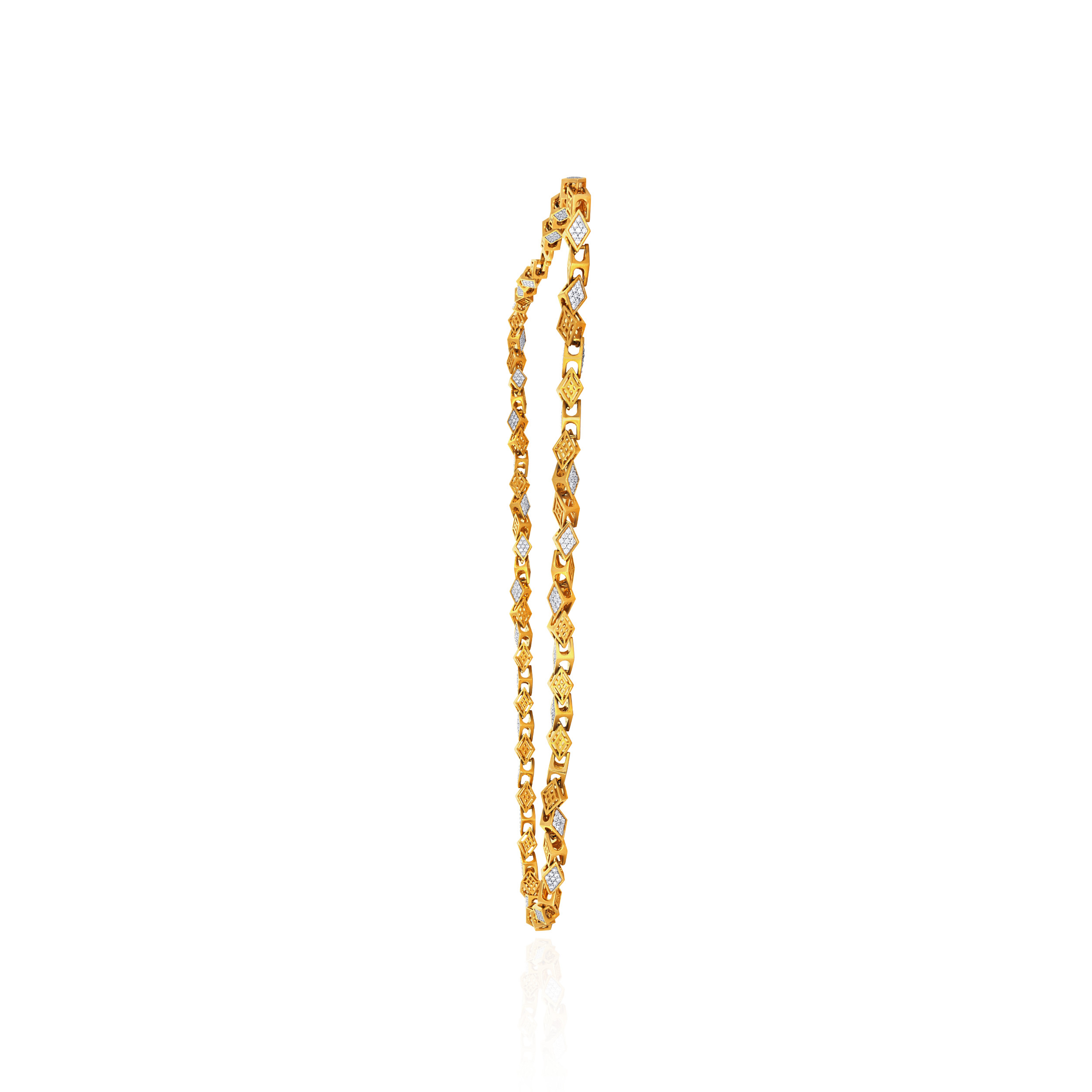 Noir Rhombus Signature Men's Diamond Chain - Senco Gold and Diamonds
