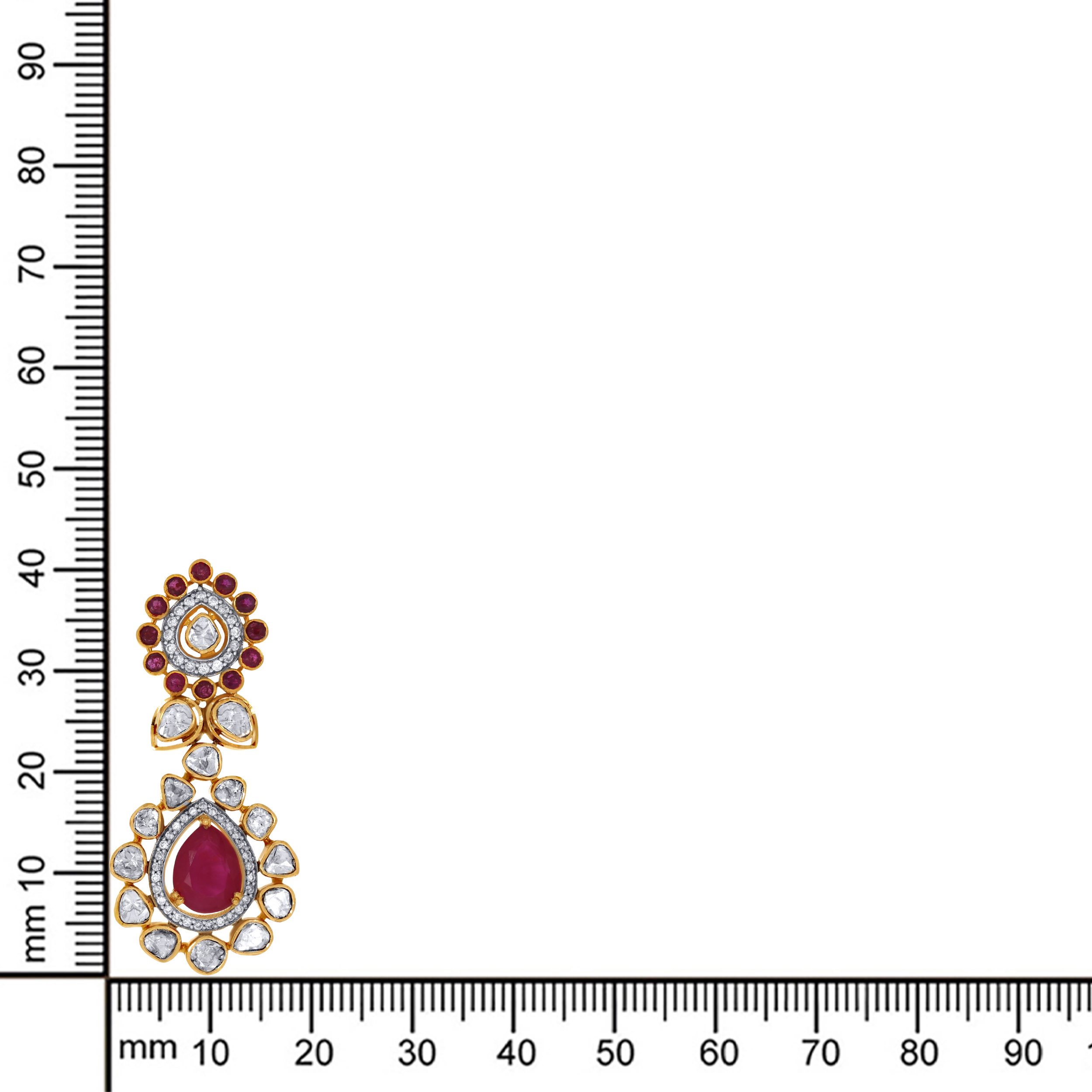 Regal Rosé Polki Diamond Earrings - Senco Gold and Diamonds