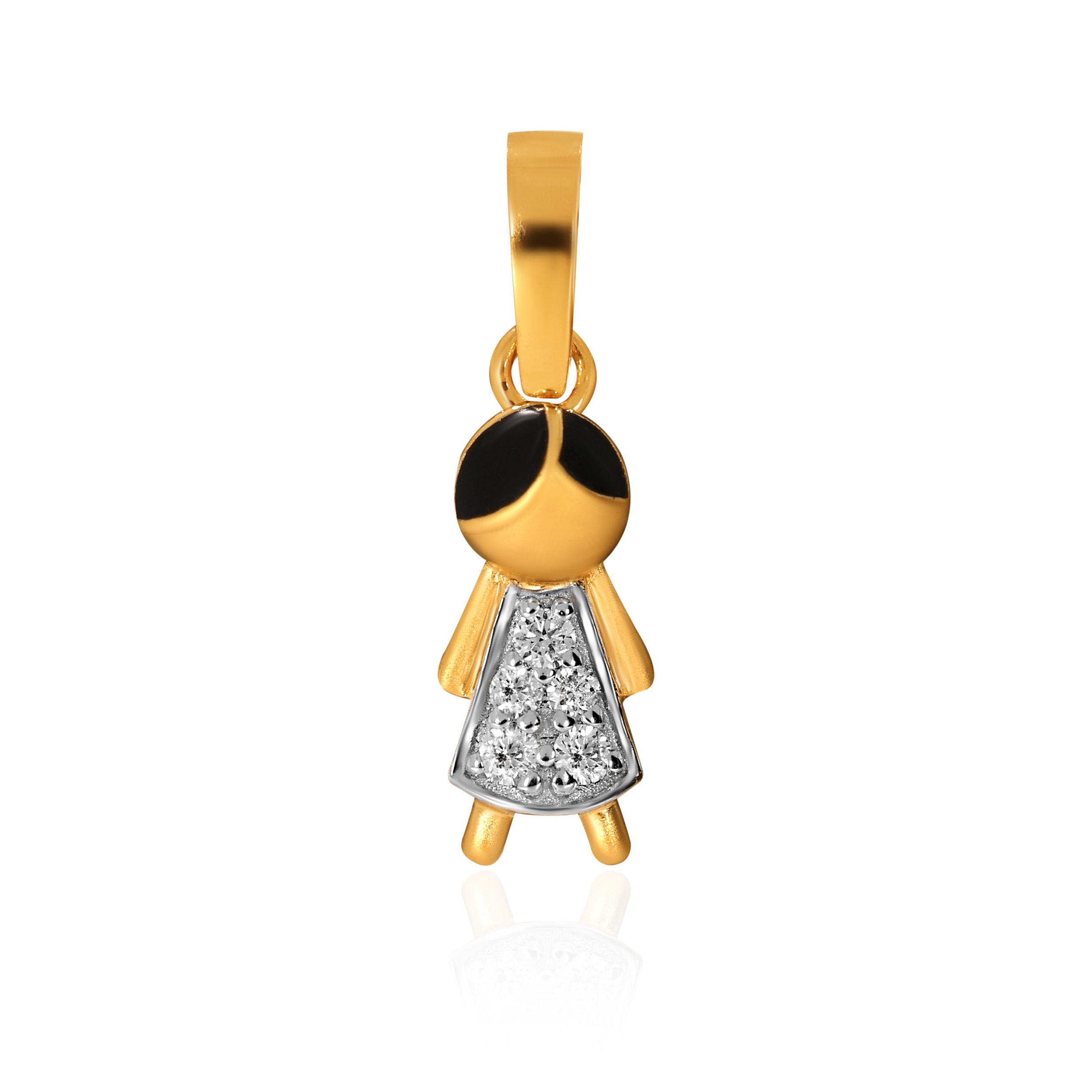 14K Yellow Gold Kids Diamond Pendant-DPN-D000790395 - Senco Gold and Diamonds