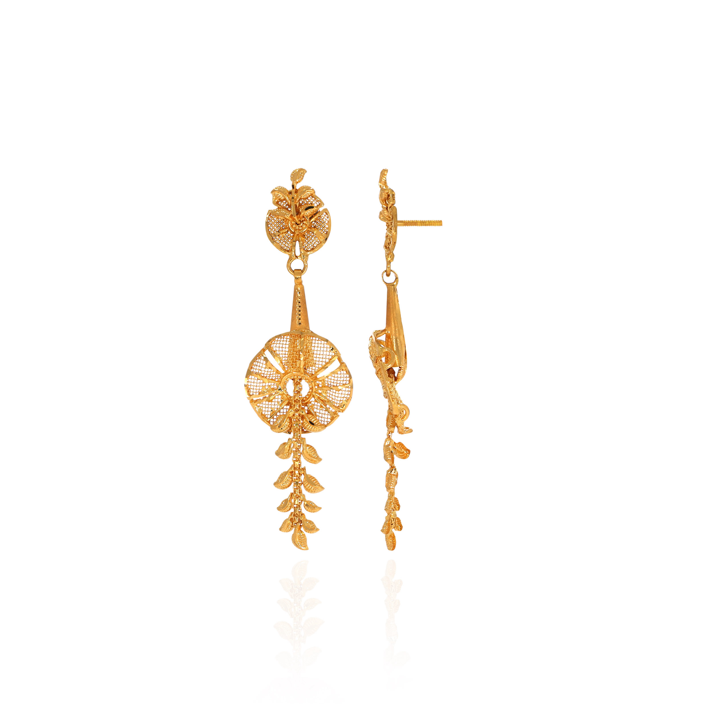 Blossom Filigree Gold Earrings - Senco Gold and Diamonds