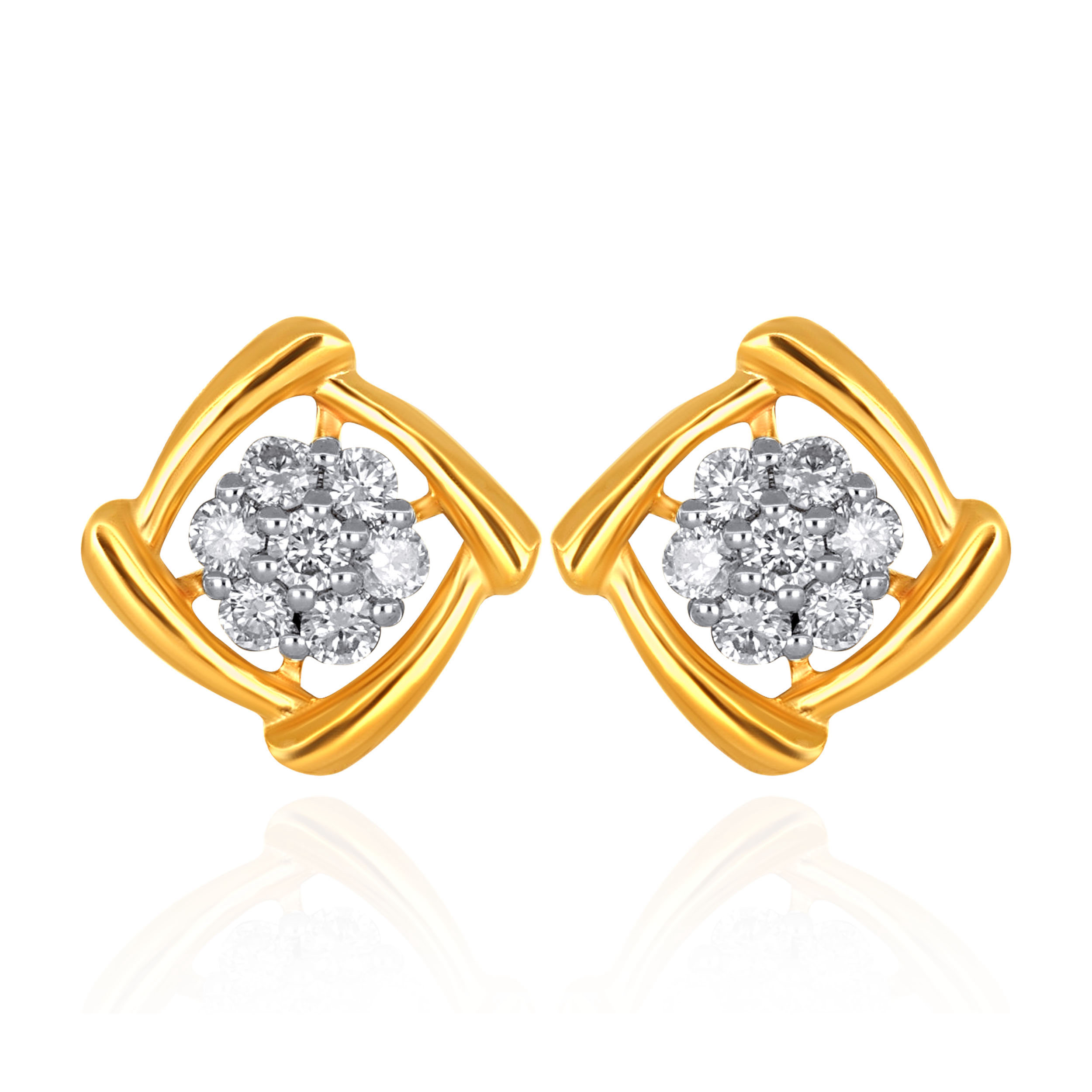 Quattro Petal Diamond Studs - Senco Gold and Diamonds