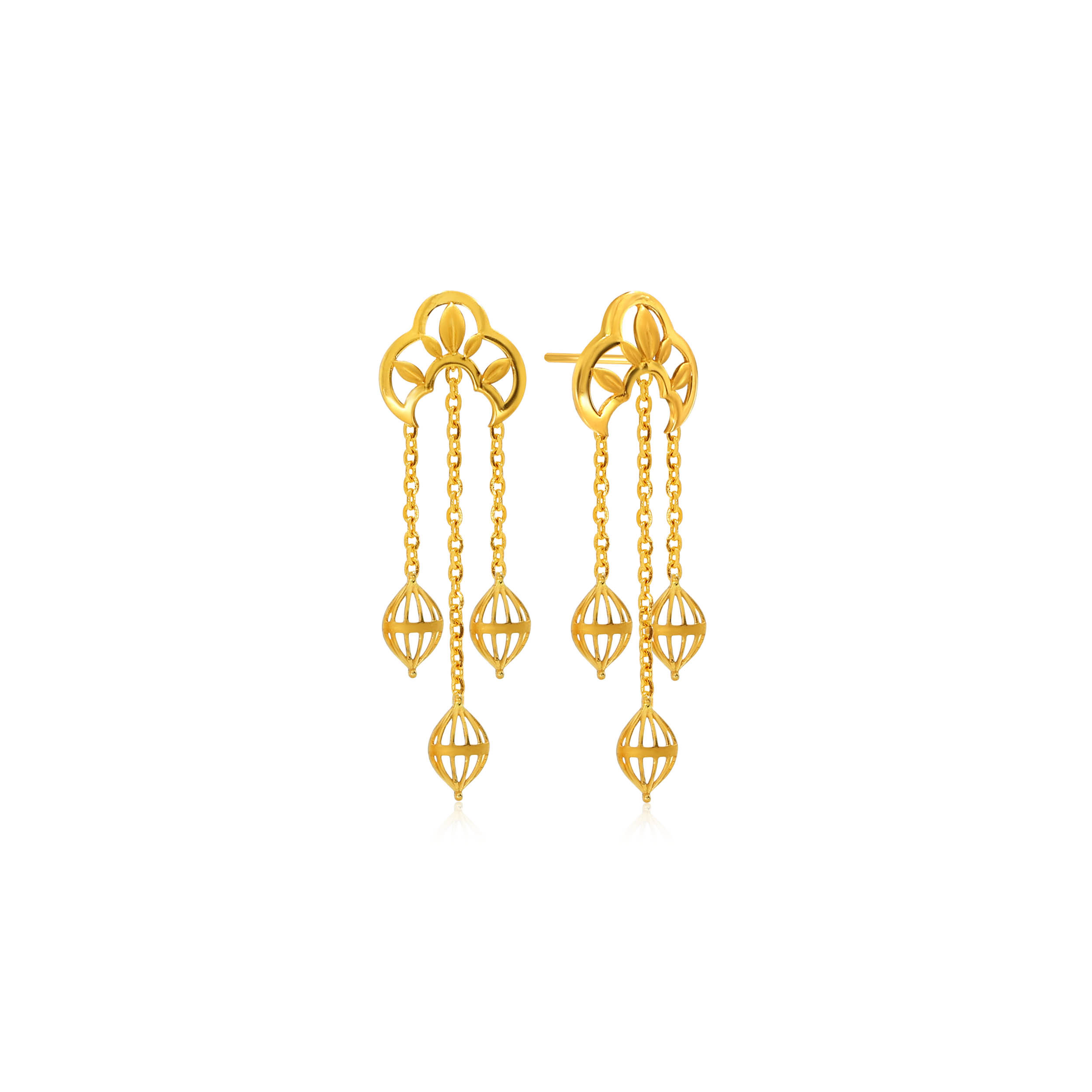 Traditional Essence Gold Earrings - Senco Gold and Diamonds