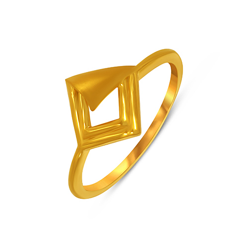Geometric Glide Gold Ring - Senco Gold and Diamonds