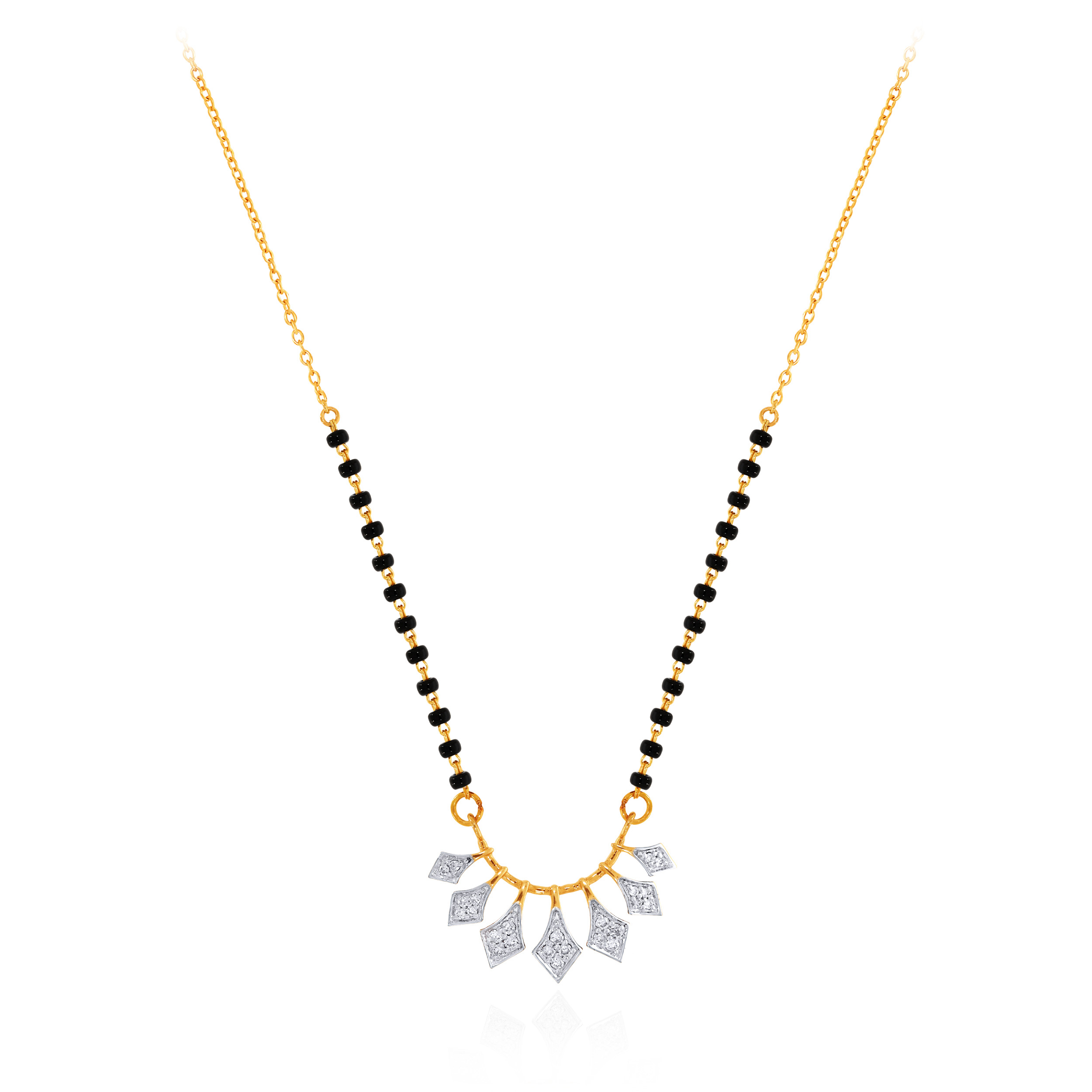 Angular Elegance Diamond Mangalsutra - Senco Gold and Diamonds