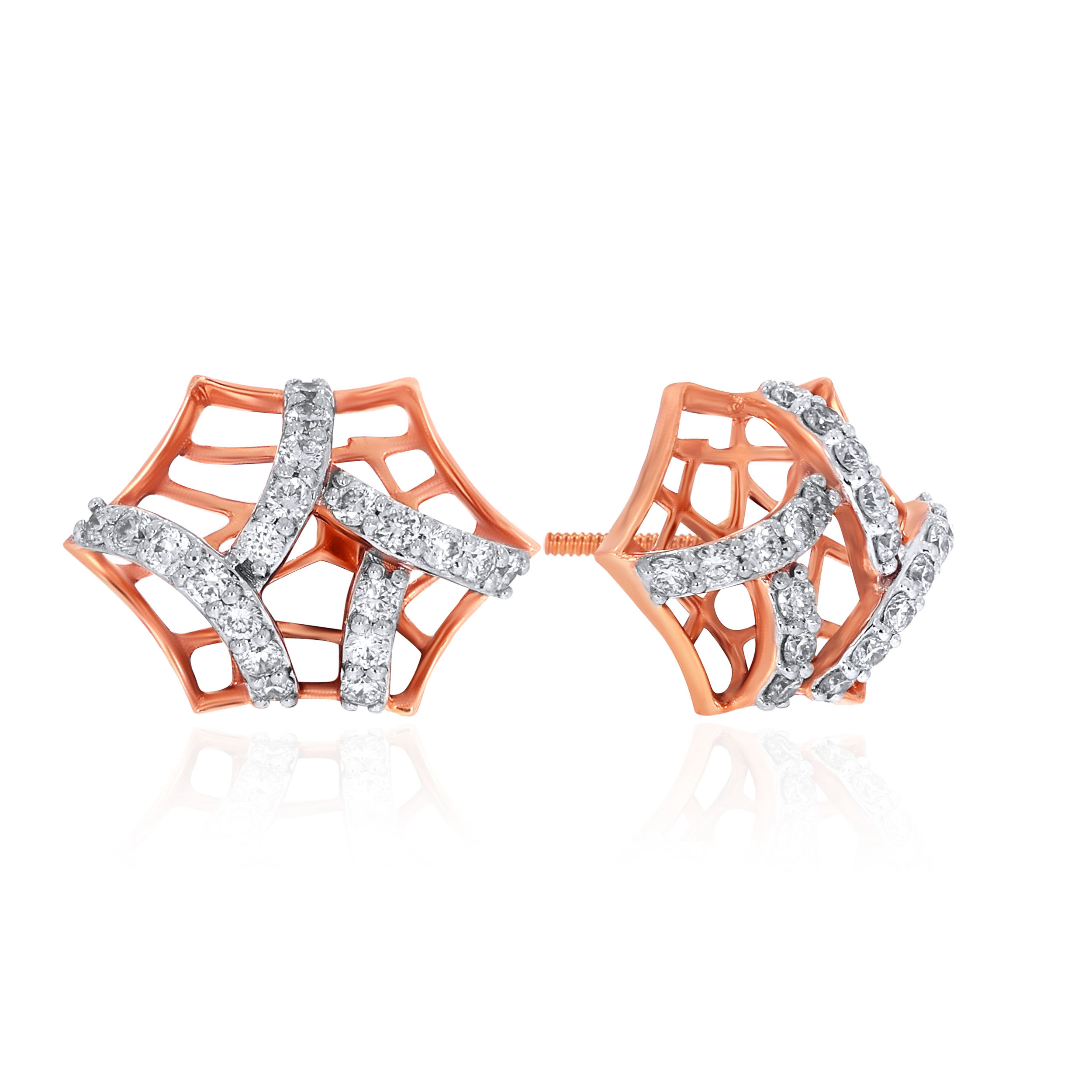 14K Rose Gold Diamond Studs Earrings-DT-D000667424 - Senco Gold and Diamonds