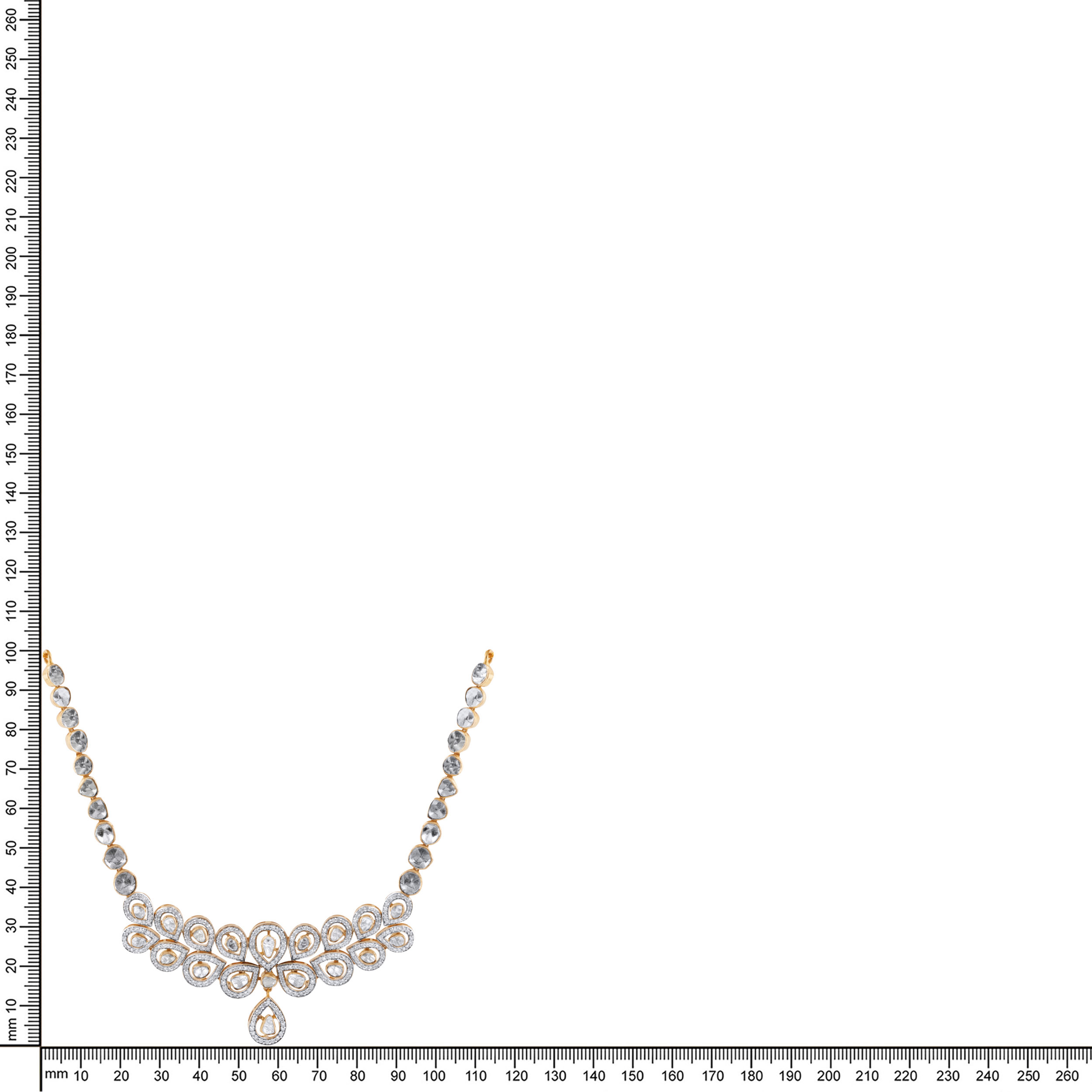 Royal Aura Polki Diamond Necklace - Senco Gold and Diamonds