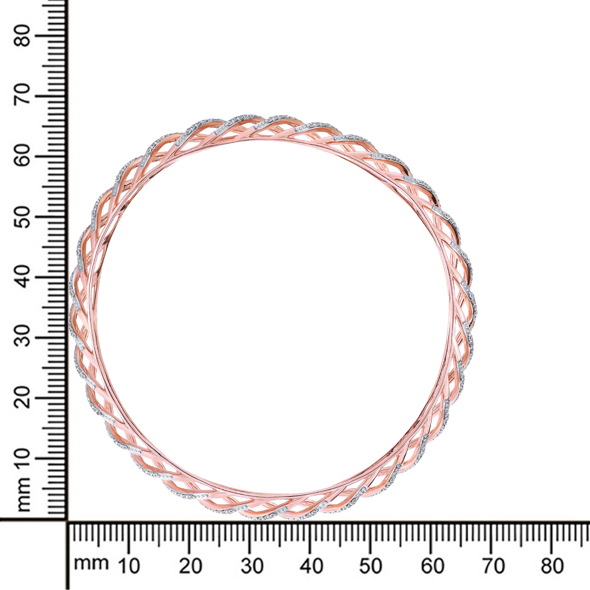 Wavy Array Diamond Bangle - Senco Gold and Diamonds