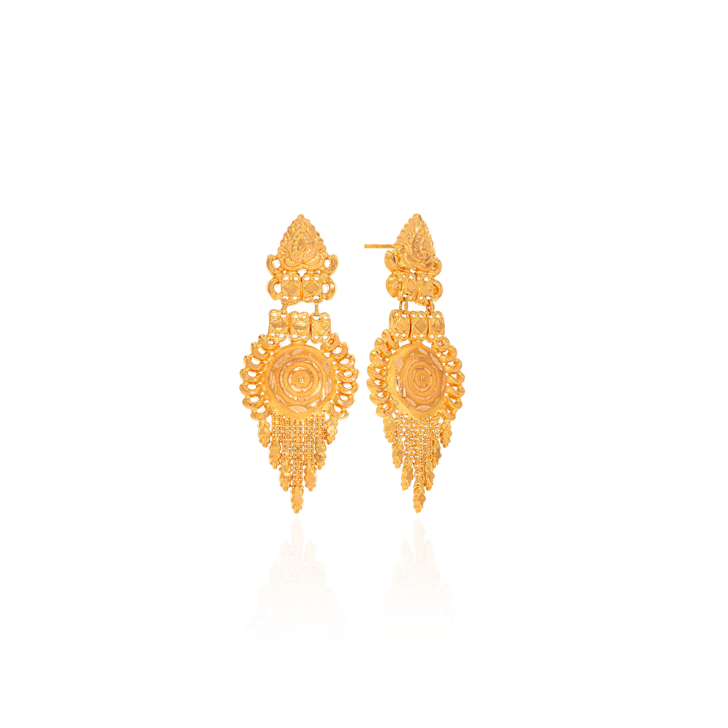 Ancestral Bloom Gold Earrings - Senco Gold and Diamonds