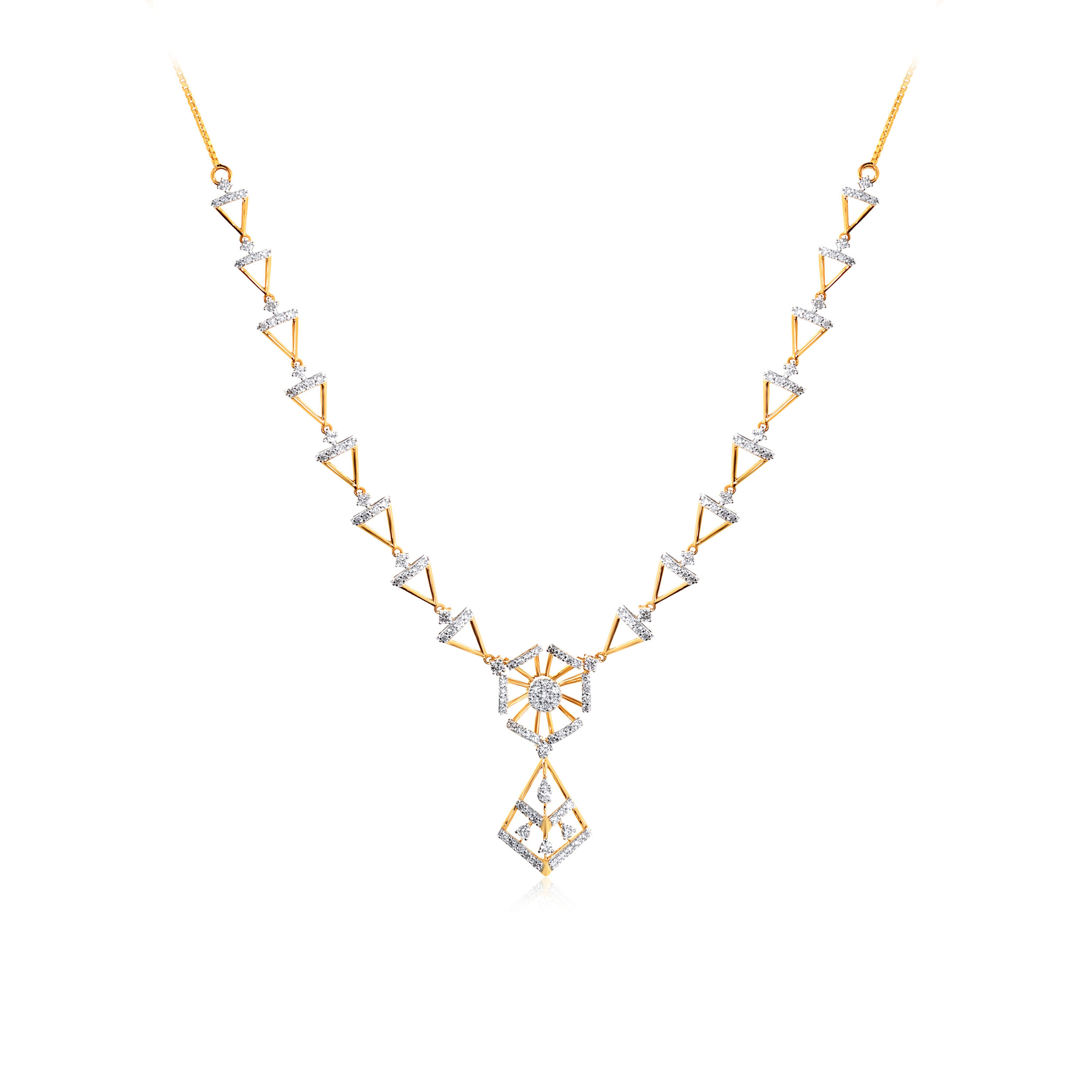 Prismatic Splendour Diamond Necklace - Senco Gold and Diamonds