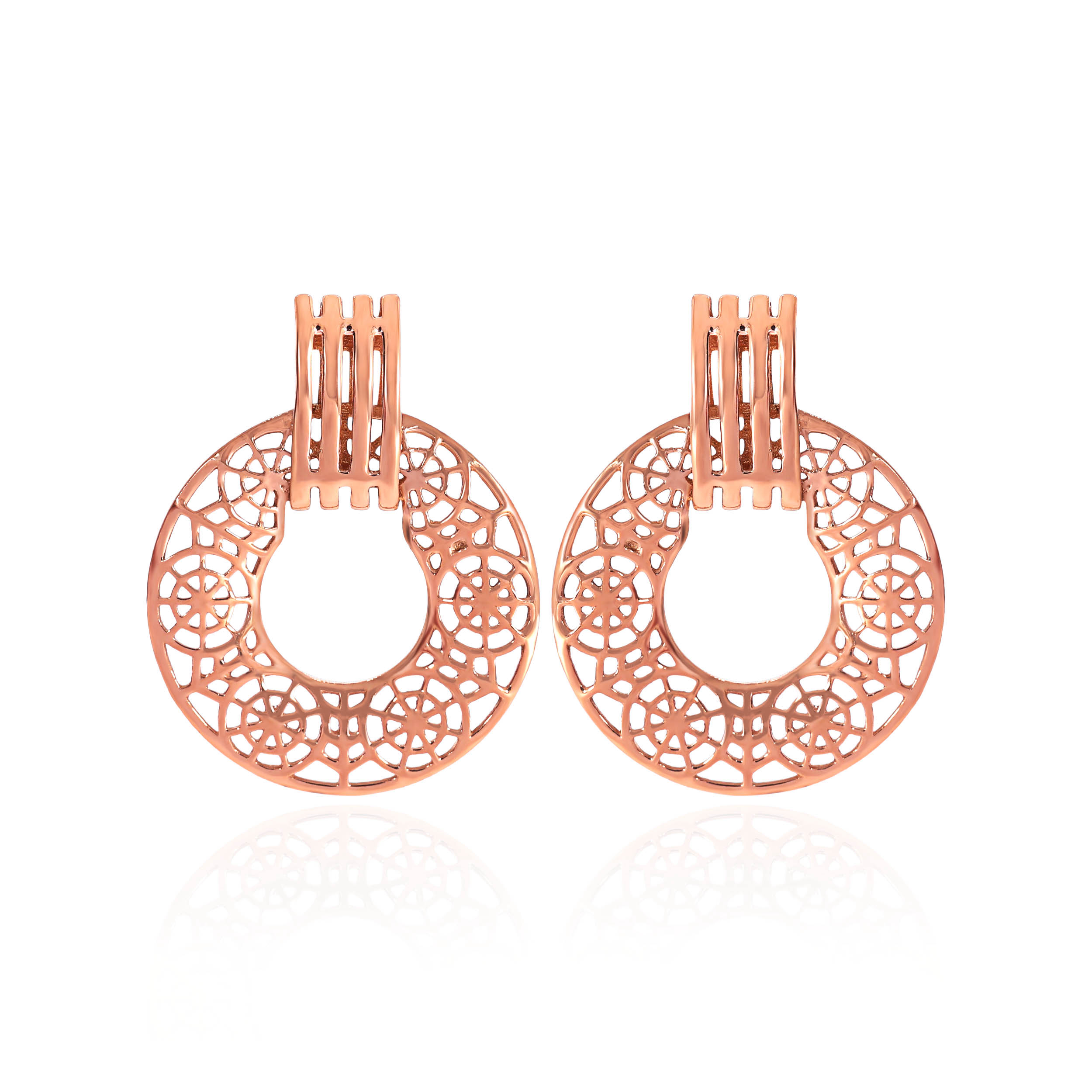 Artistic Filigree Loop Gold Earrings - Senco Gold and Diamonds