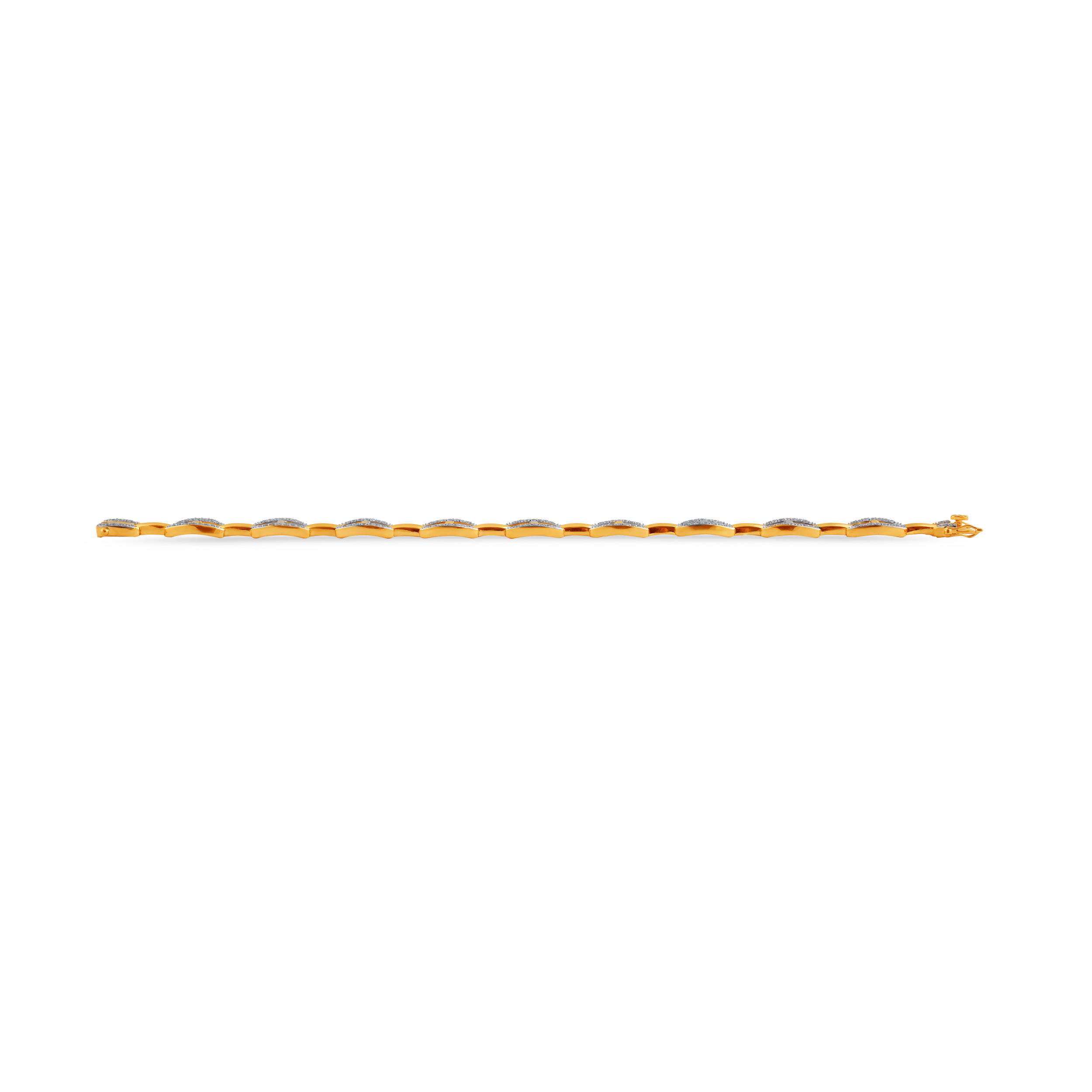 Exquisite Interwoven Link Diamond Wristlet - Senco Gold and Diamonds