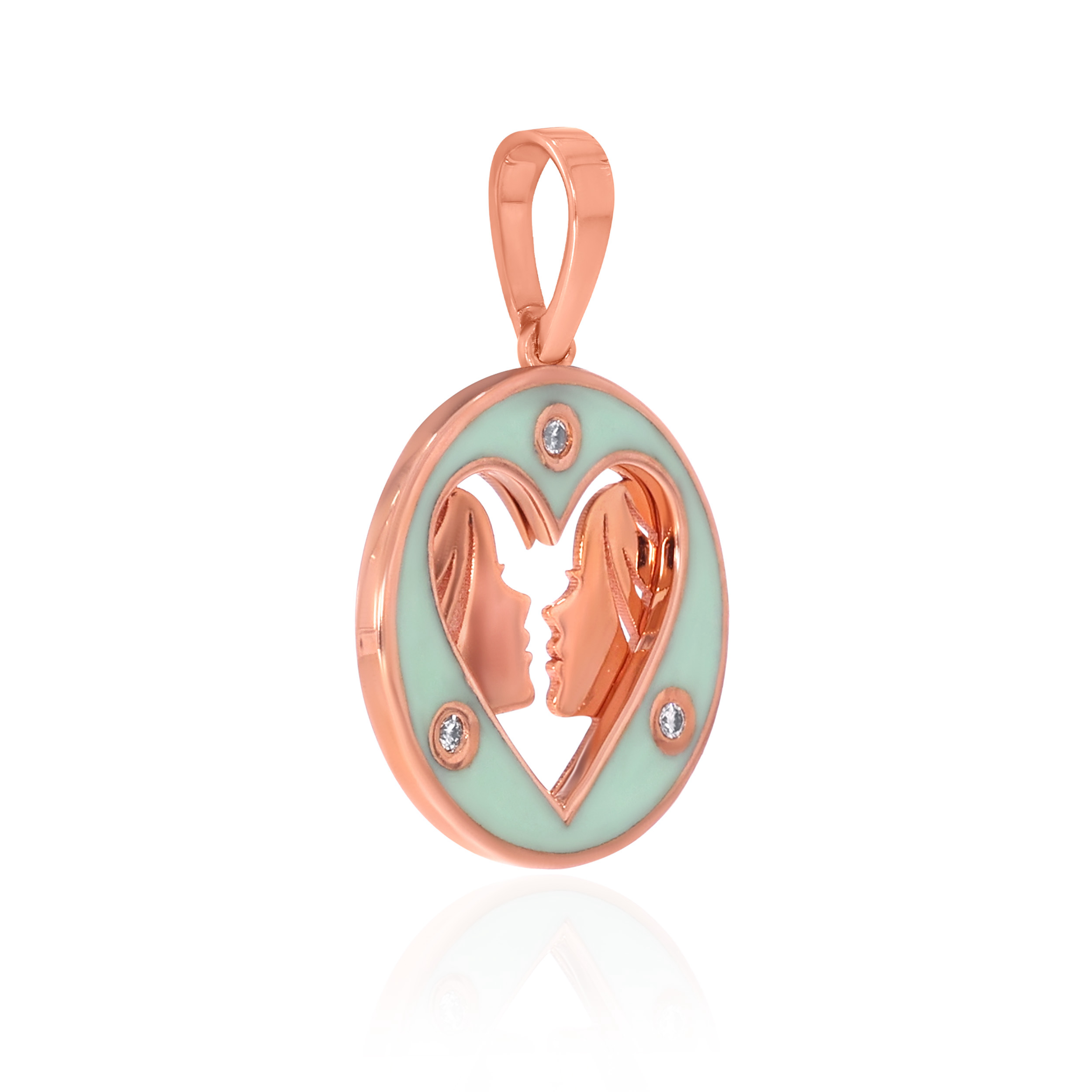 Gemini Heart Twin Diamond Pendant - Senco Gold and Diamonds