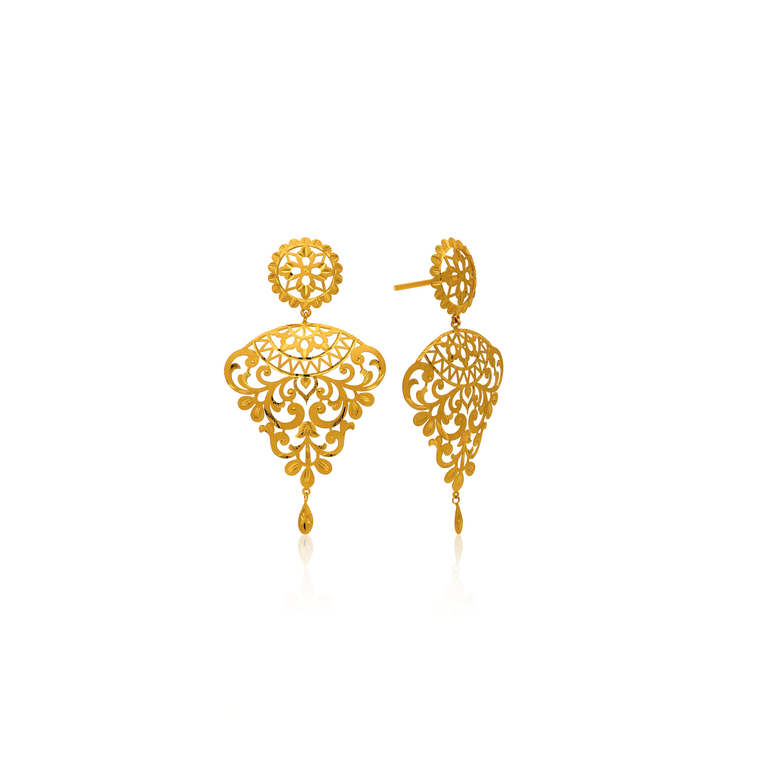 Royal Art Gold Earrings - Senco Gold and Diamonds