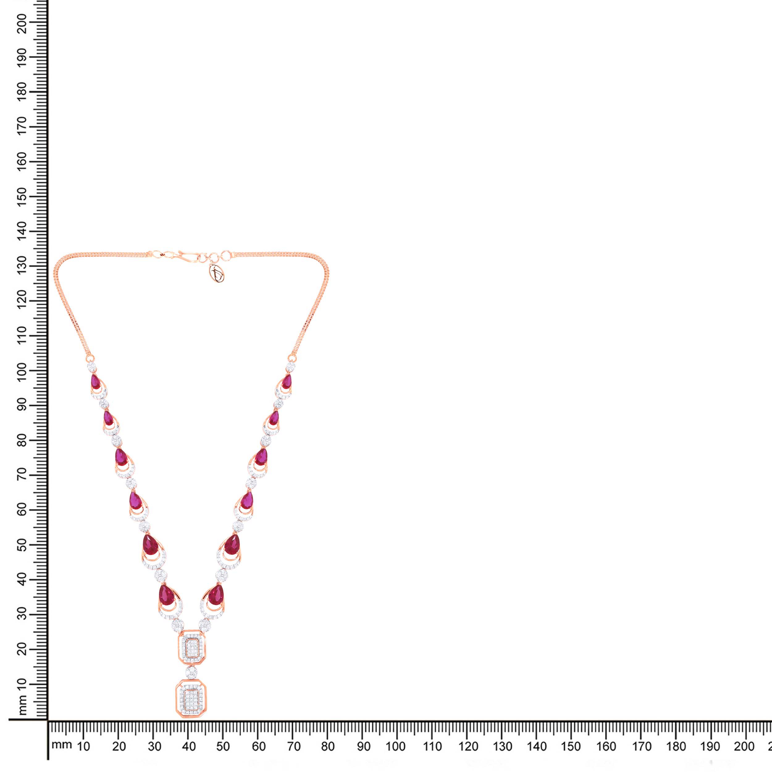 Rosy Droplet Diamond Necklace - Senco Gold and Diamonds