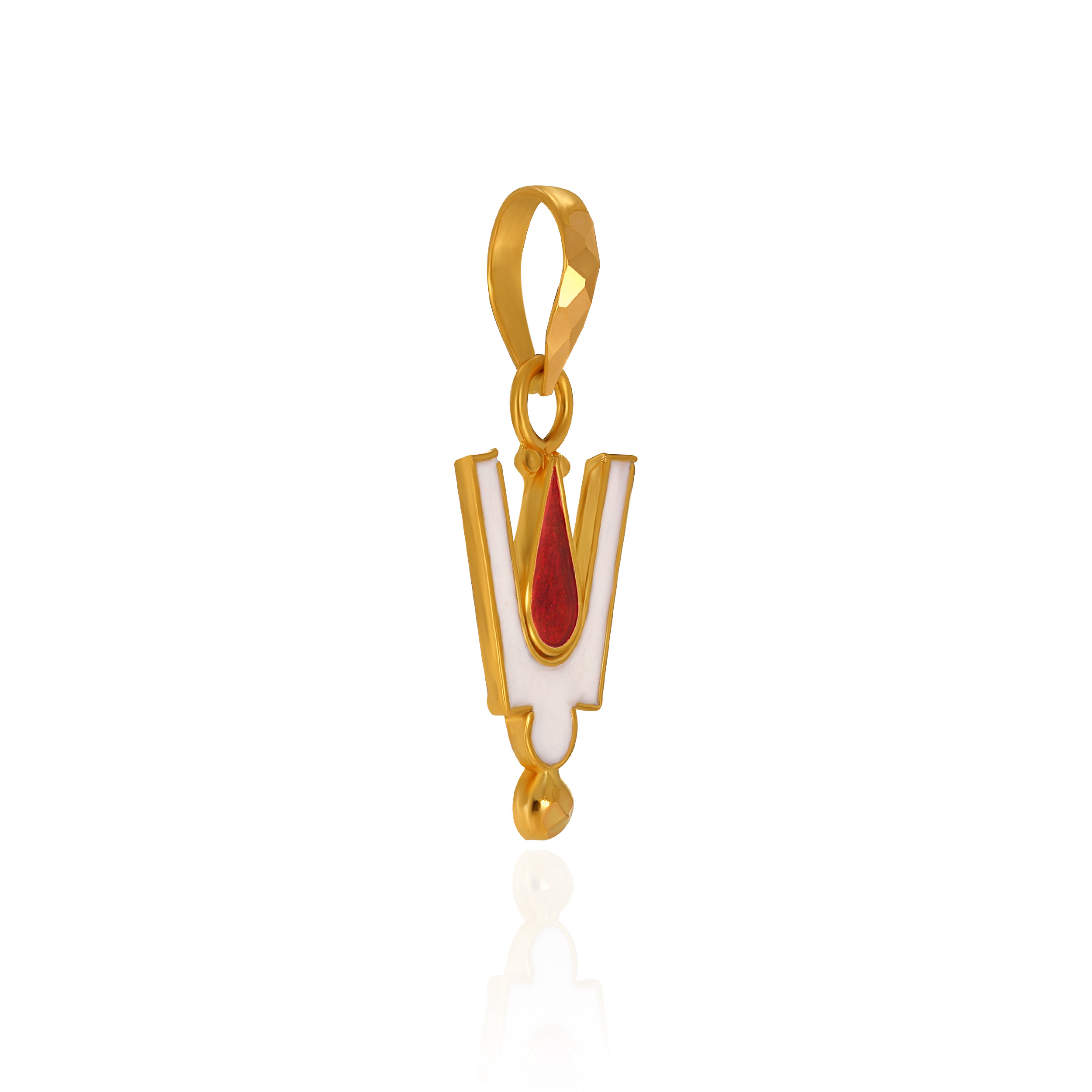 Divine Vishnu Tilak Gold Pendant - Senco Gold and Diamonds